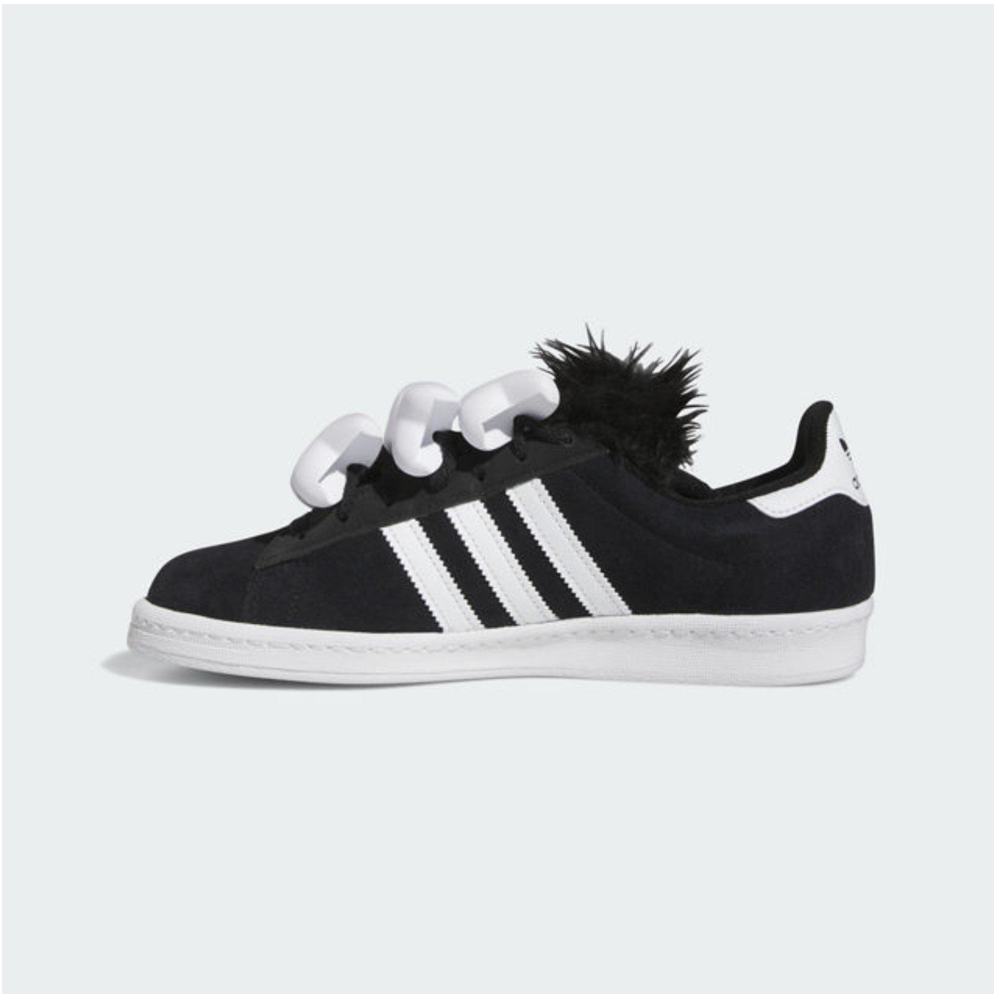 Zwart - adidas Originals - Jeremy Scott Bones Campus 80 Trainers - 2