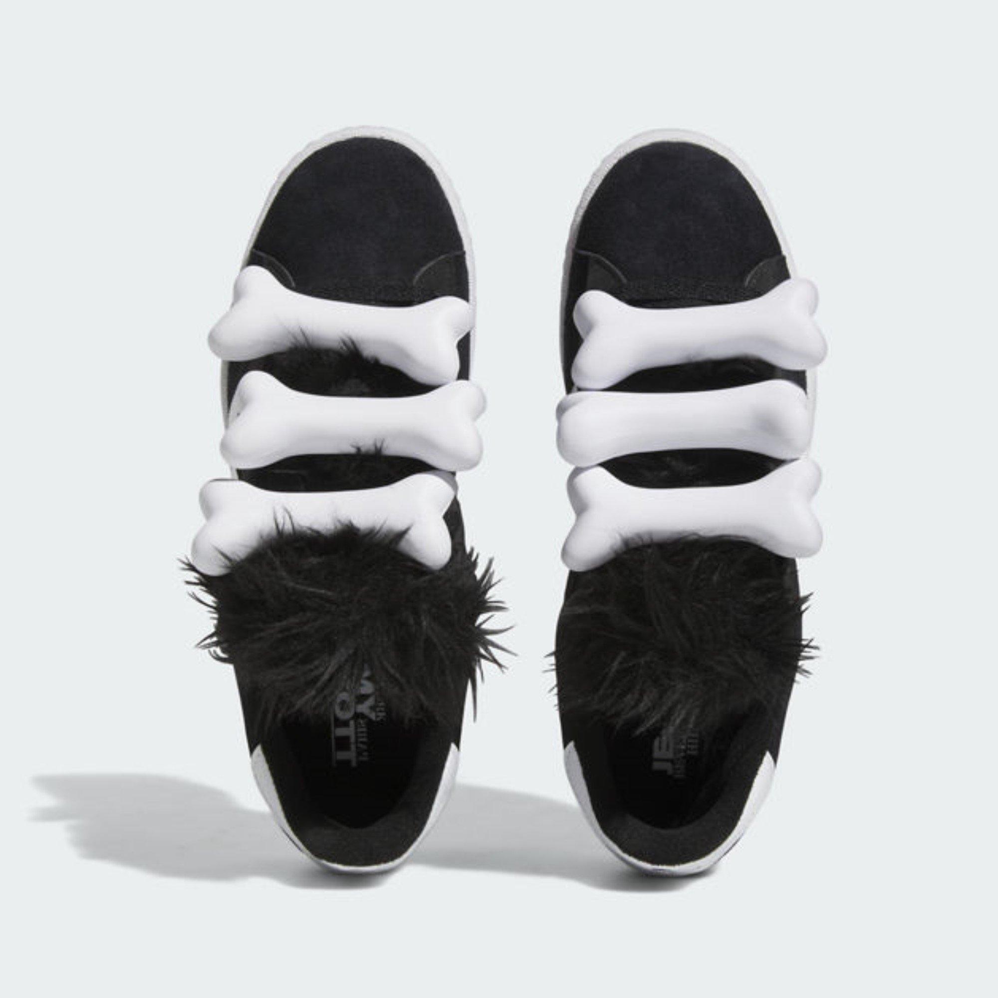 Zwart - adidas Originals - Jeremy Scott Bones Campus 80 Trainers - 3
