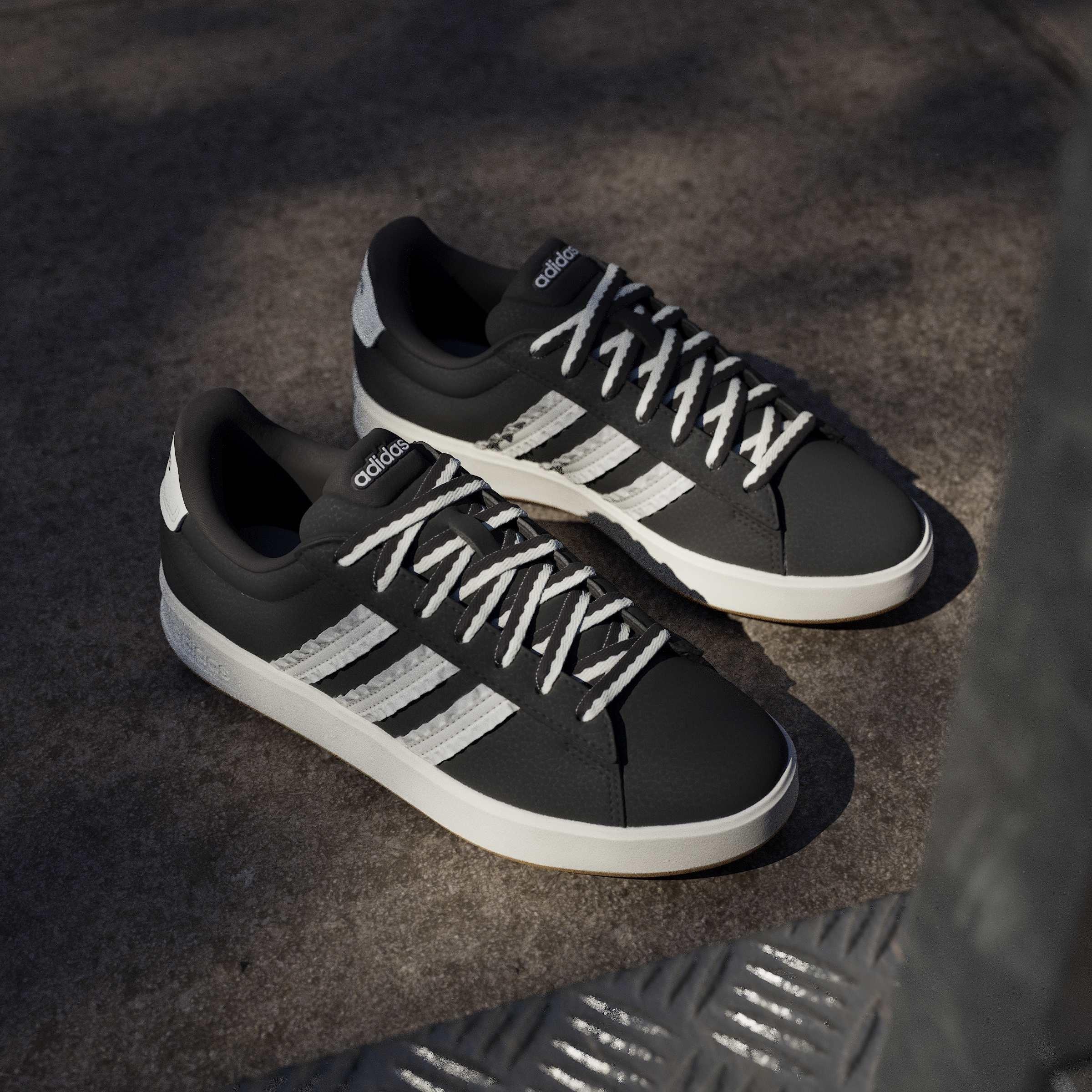 Core Black/Core - adidas - Men's Grand Court 3.0 Trainers - 12
