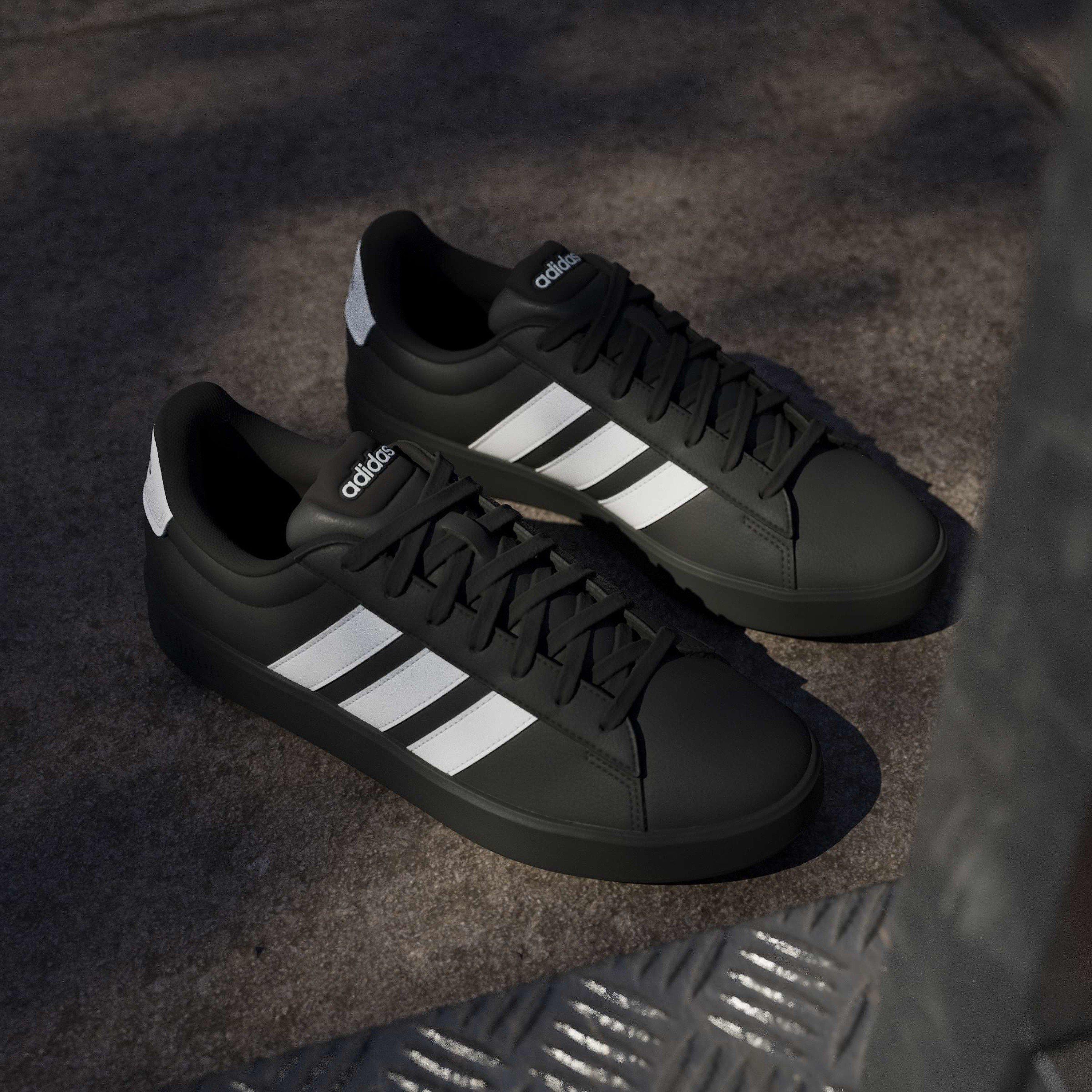 Black/White/Wht - adidas - Grand Court 3.0 Mens Shoes - 12