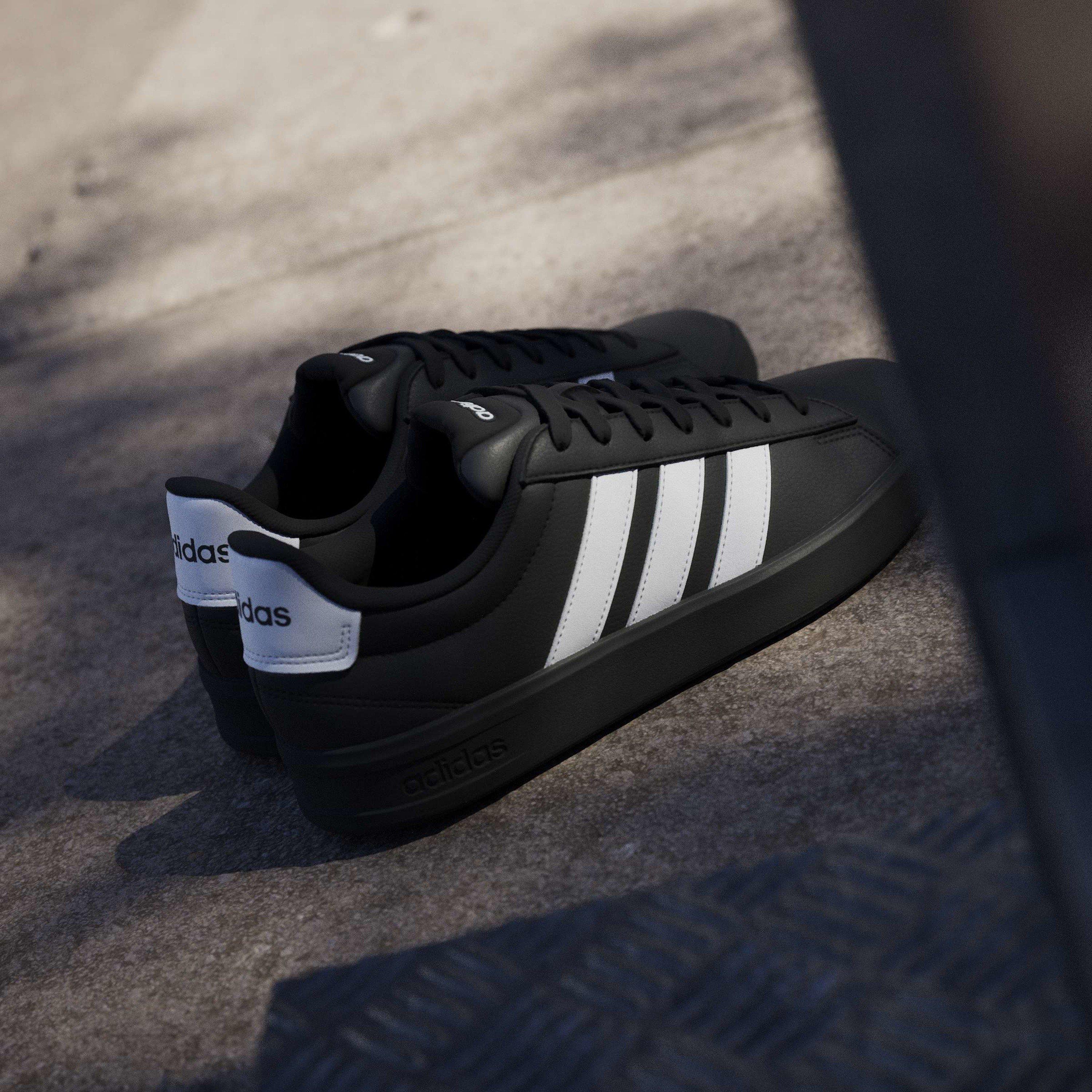 Black/White/Wht - adidas - Grand Court 3.0 Mens Shoes - 13