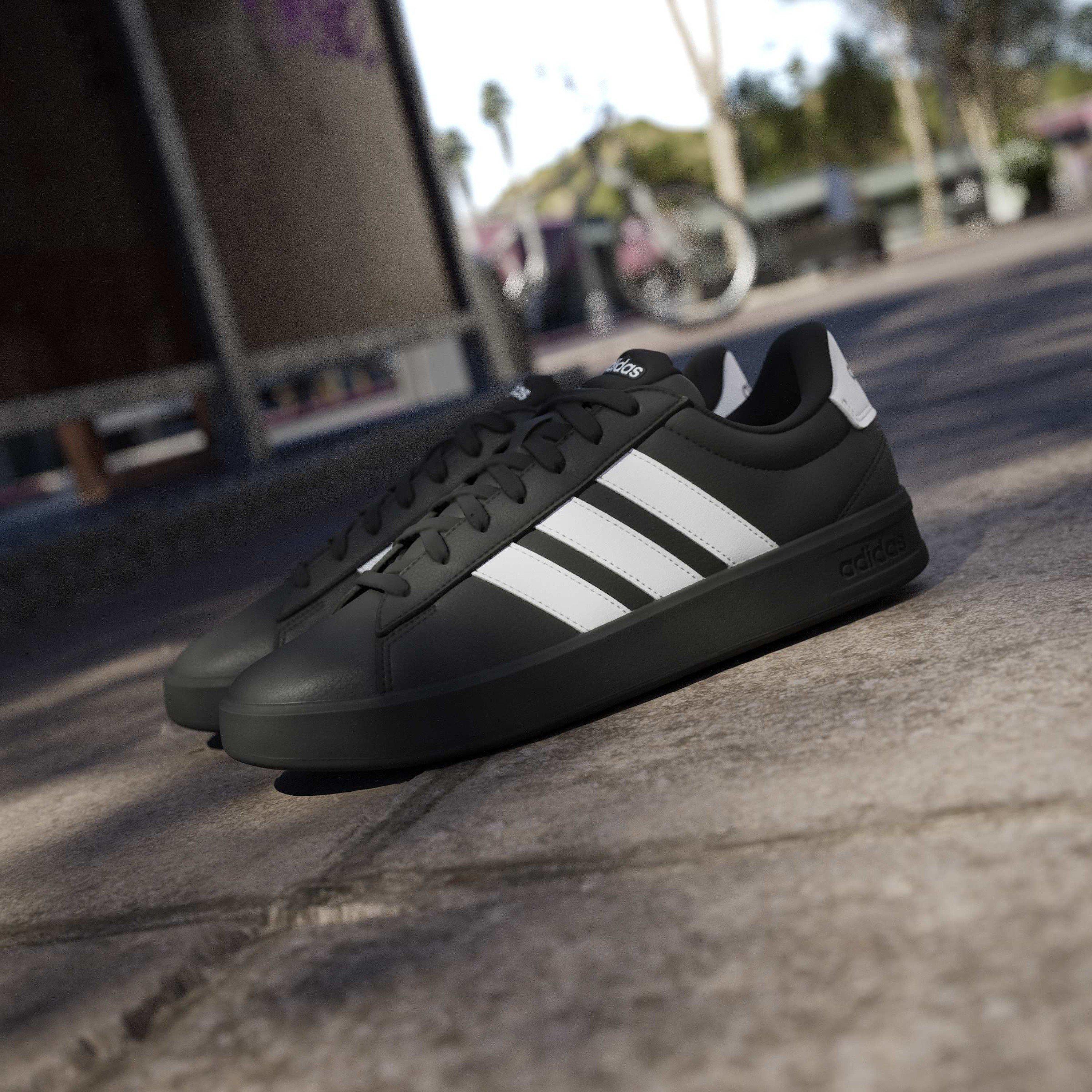 Black/White/Wht - adidas - Grand Court 3.0 Mens Shoes - 15