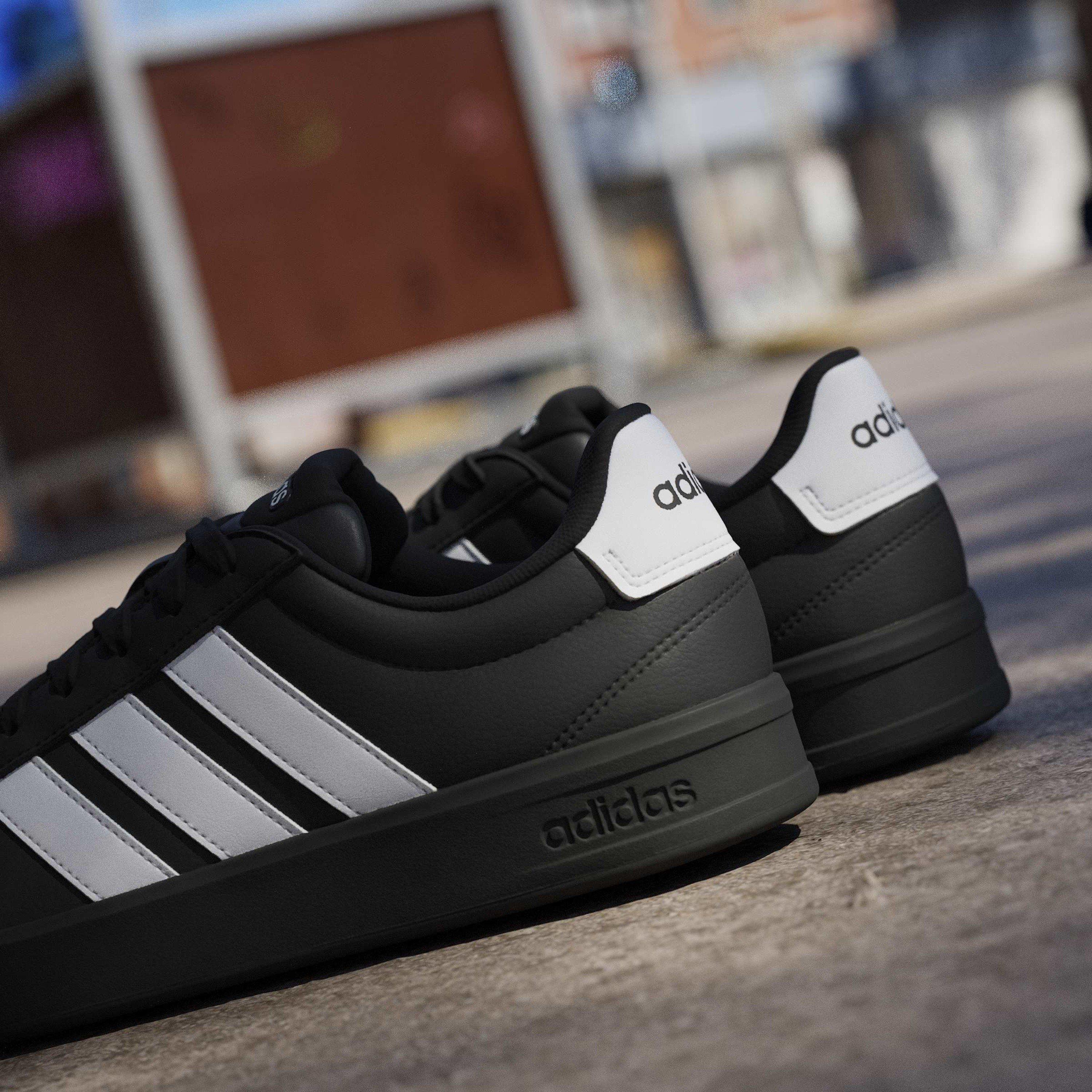 Black/White/Wht - adidas - Grand Court 3.0 Mens Shoes - 16