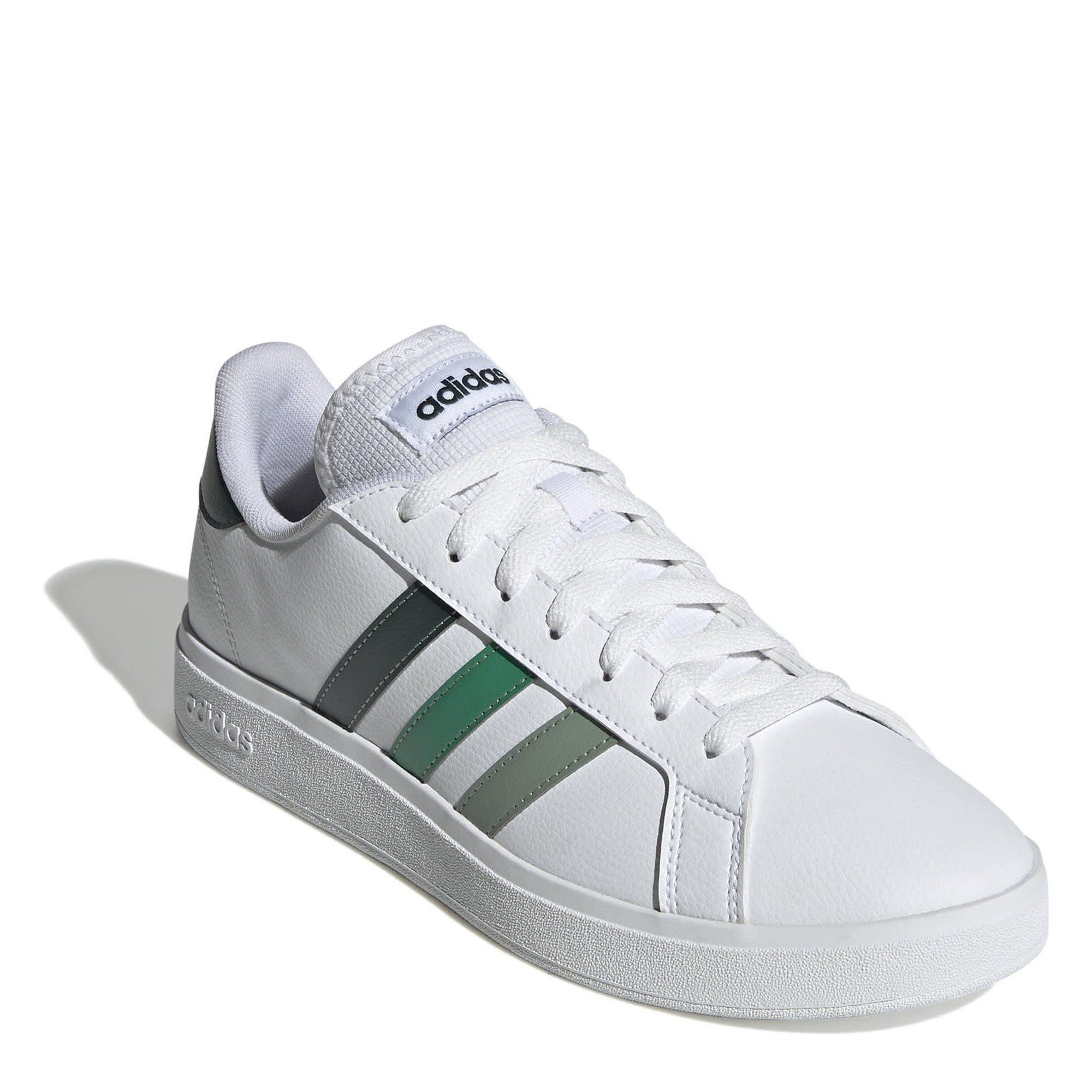 Wht/Ivy/Green - adidas - Grand Court Mens Shoes - 3