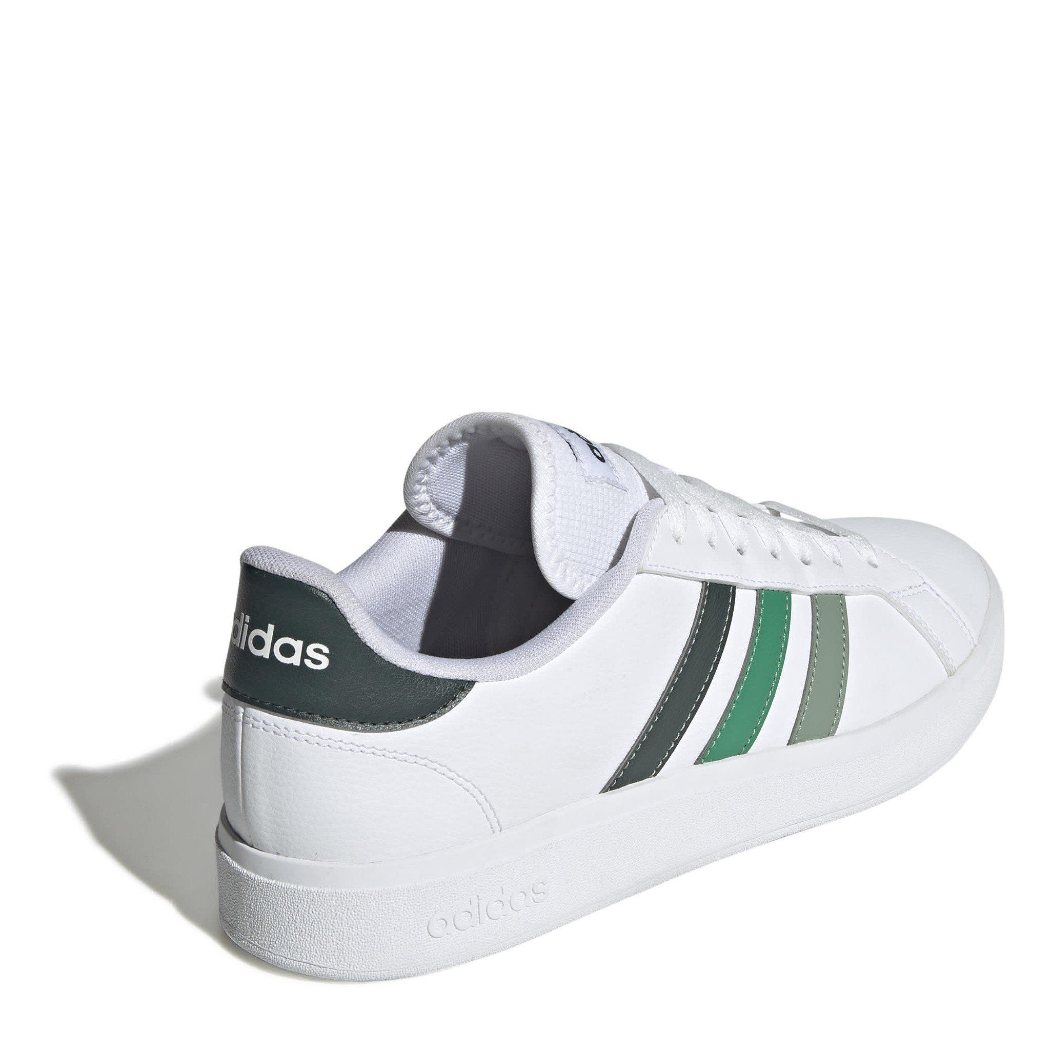 Wht/Ivy/Green - adidas - Grand Court Mens Shoes - 4