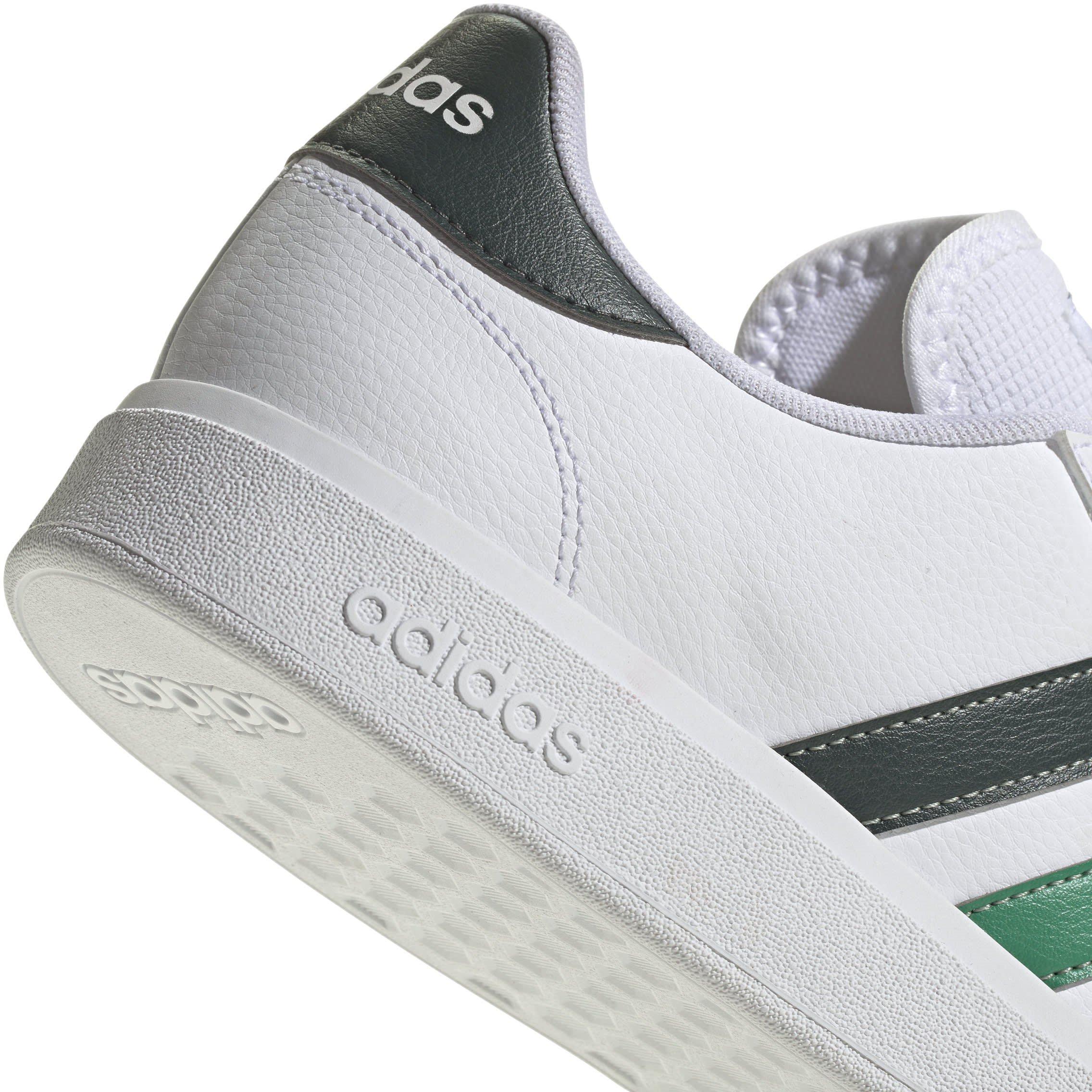 Wht/Ivy/Green - adidas - Grand Court Mens Shoes - 7