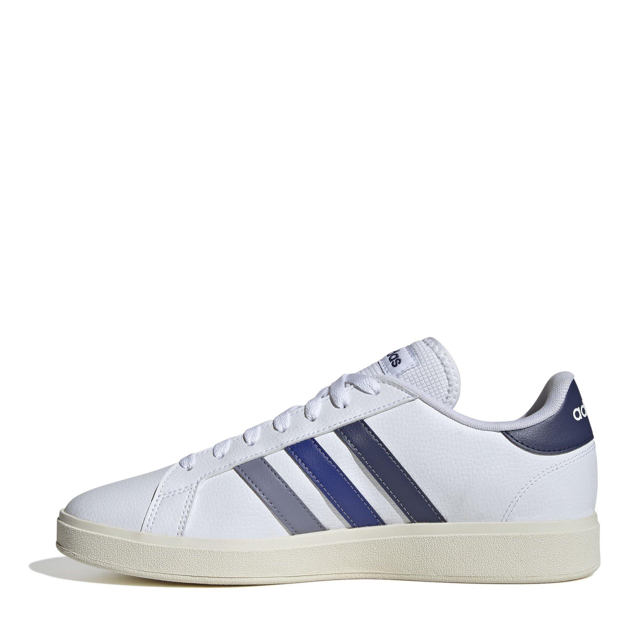 Ft.Wht/Dk Blue - adidas - Grand Court Mens Shoes - 2