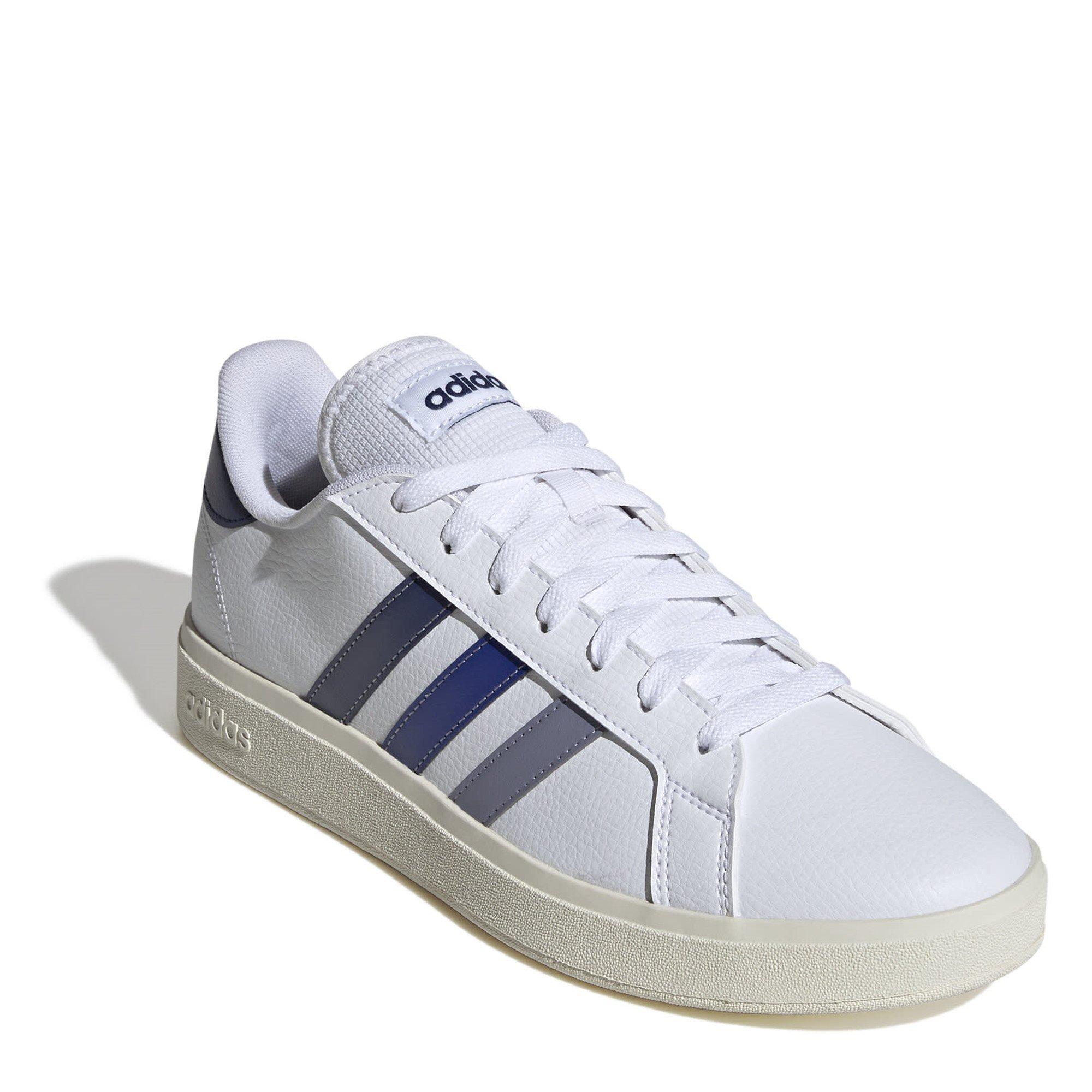 Ft.Wht/Dk Blue - adidas - Grand Court Mens Shoes - 3