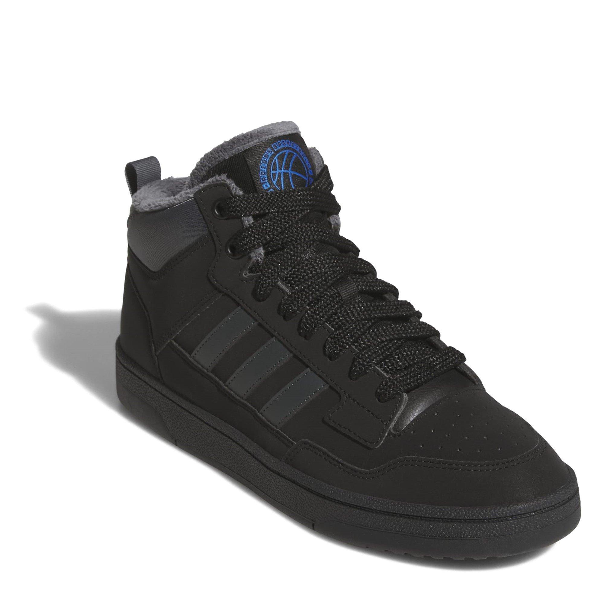 Black/Grey - adidas - Men's RCourt High-Top Trainers - 3