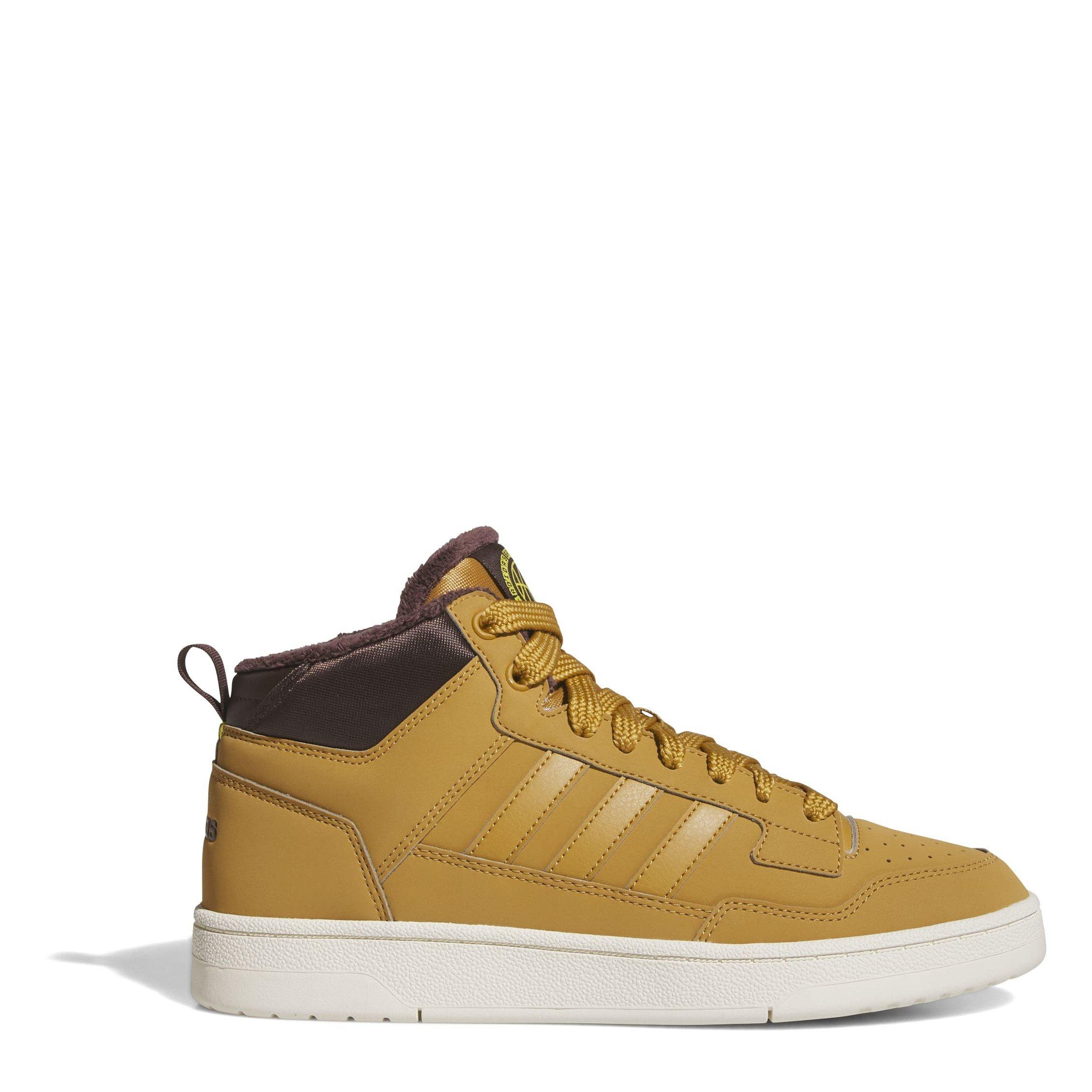 Brown/White - adidas - Men's RCourt High-Top Trainers - 1