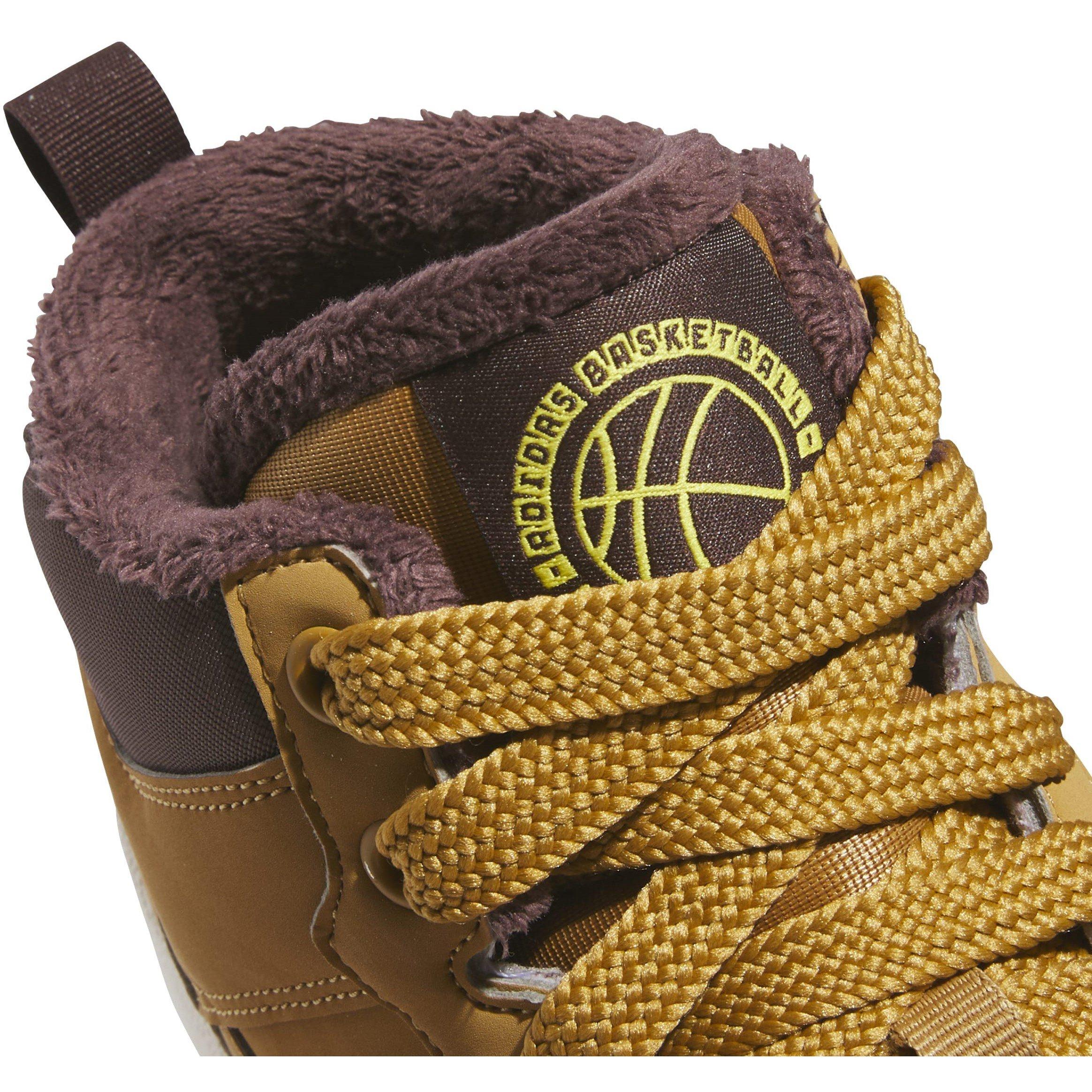 Brown/White - adidas - Men's RCourt High-Top Trainers - 8