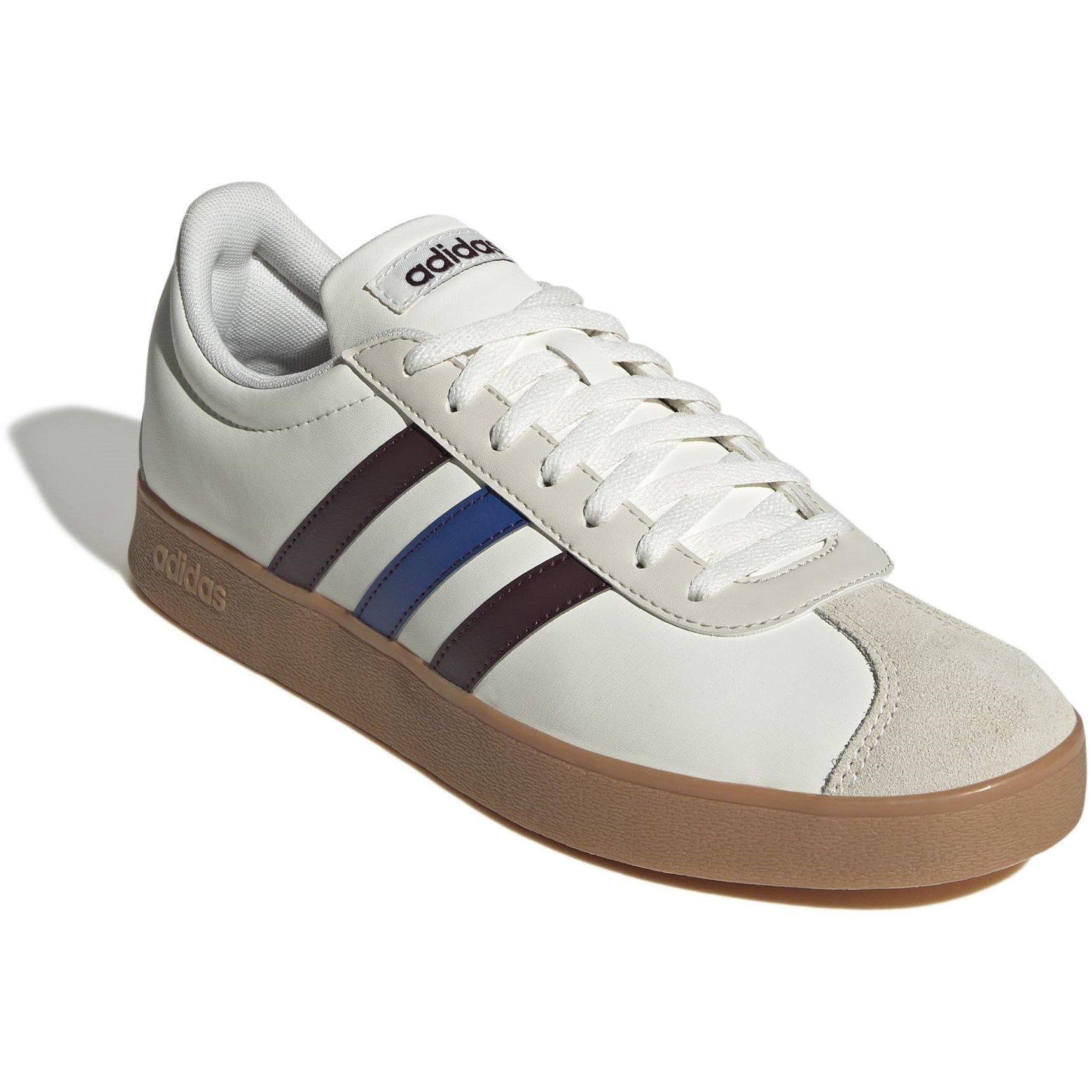 Wht/Ruby/Blue - adidas - VL Court Base Mens Shoes - 3