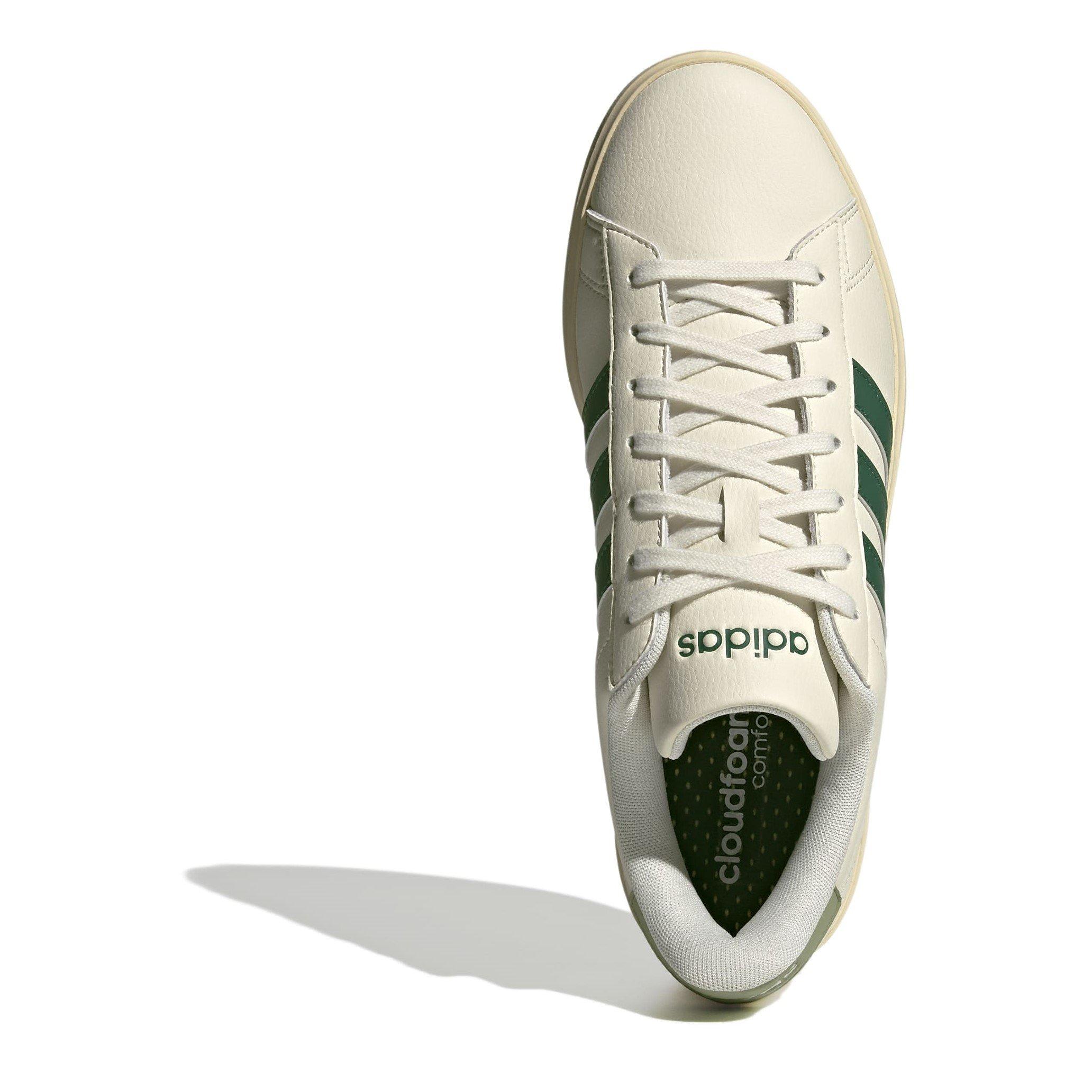 Off White/Green - adidas - Grand Court Mens Shoes - 5