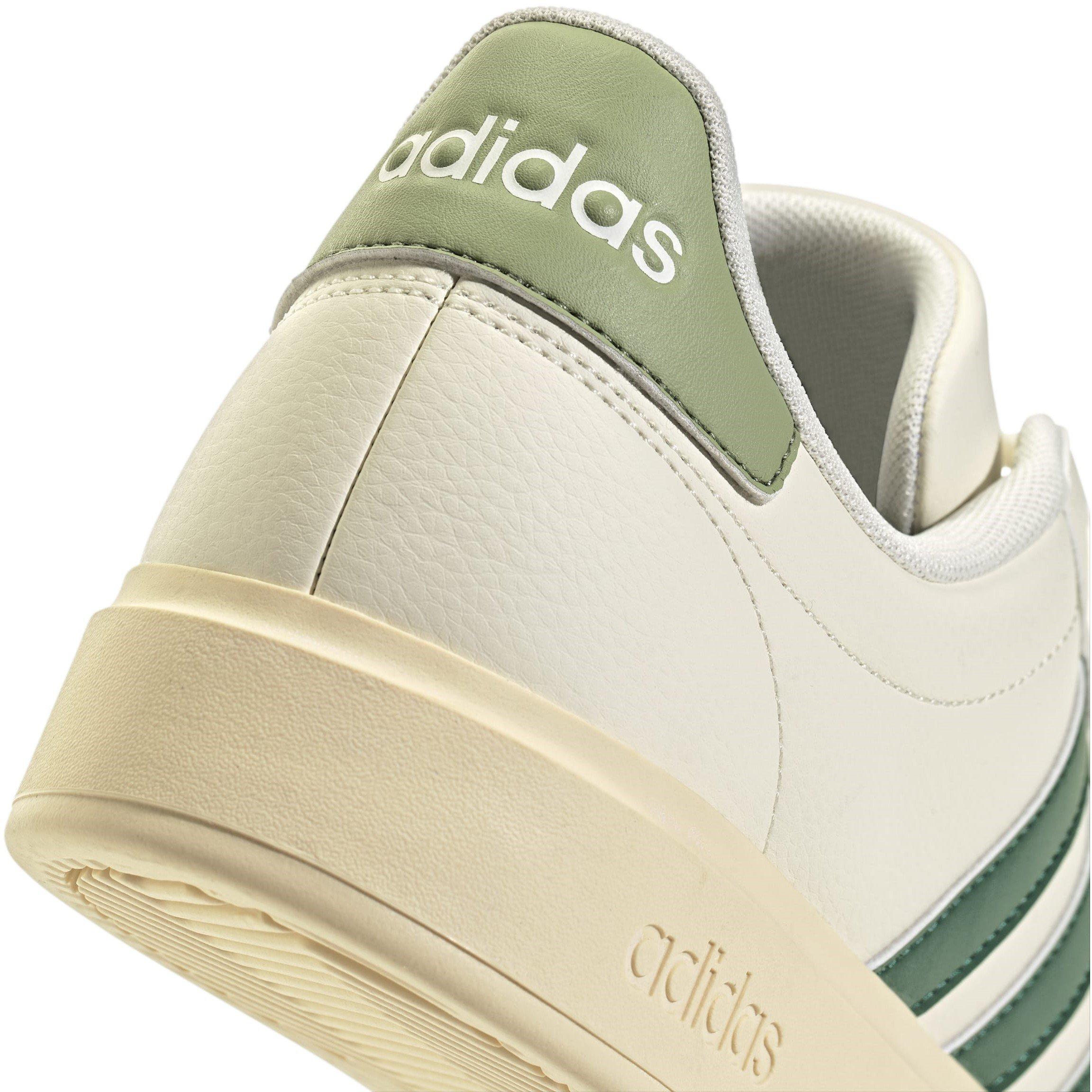 Off White/Green - adidas - Grand Court Mens Shoes - 6