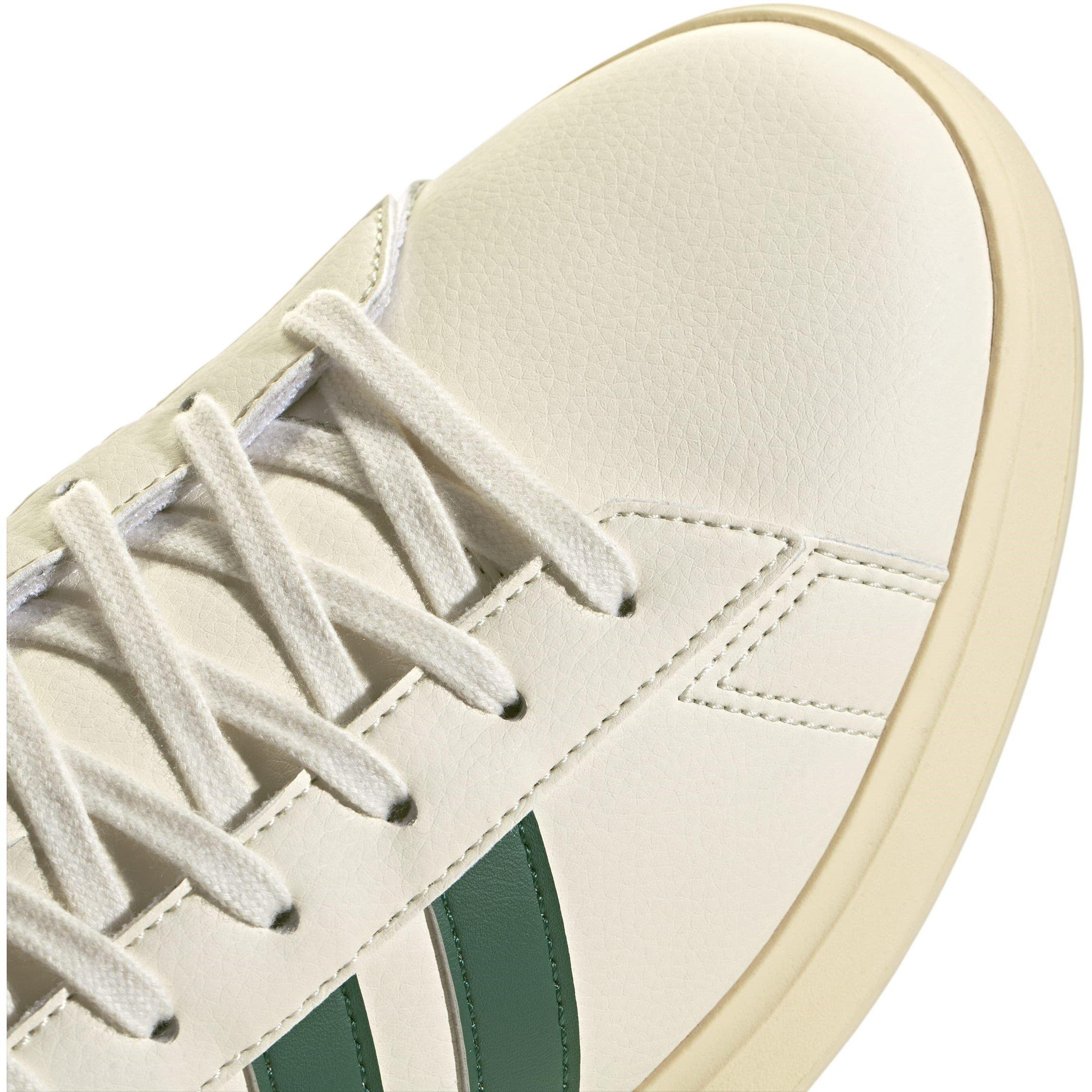 Off White/Green - adidas - Grand Court Mens Shoes - 7