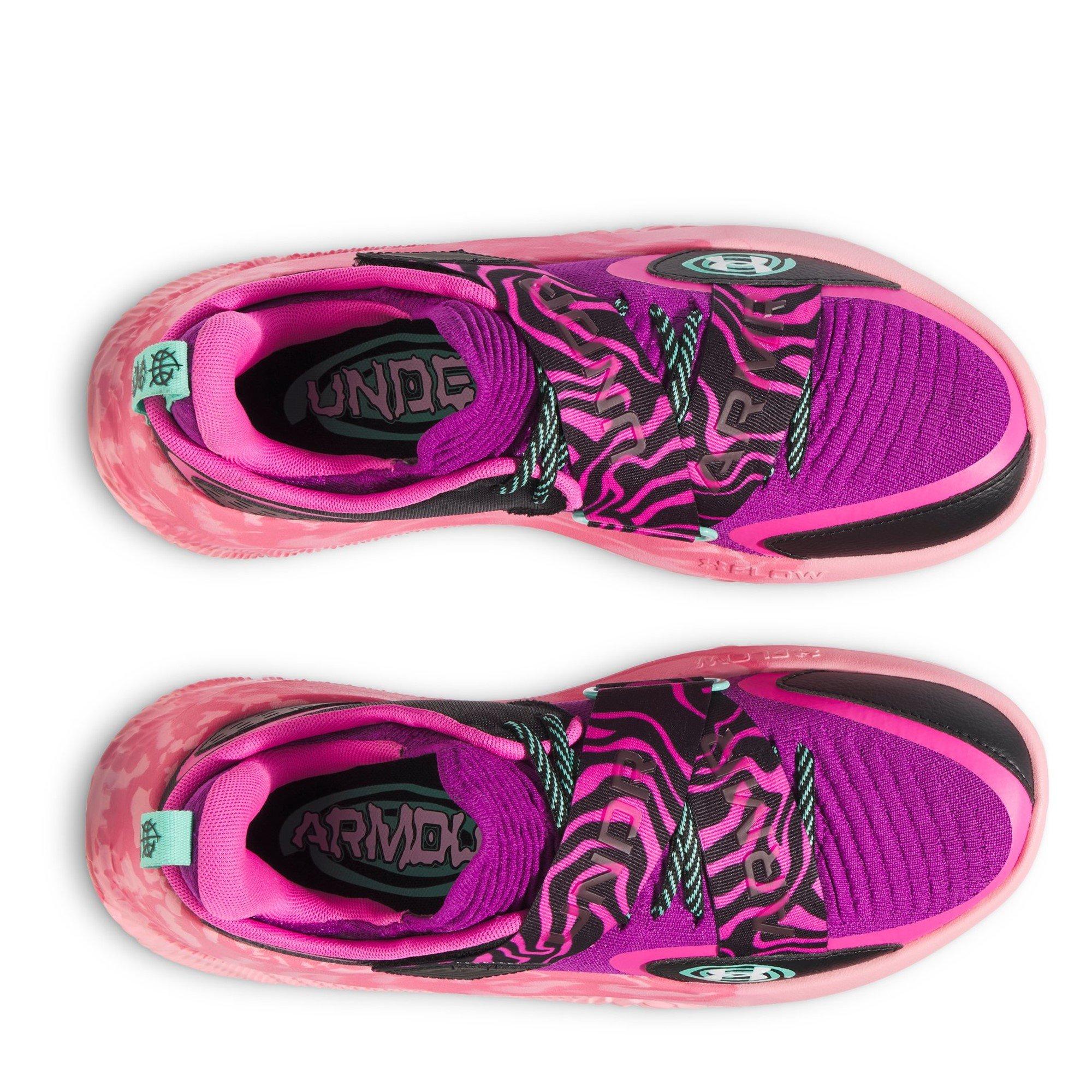 Purple - Under Armour - Adults Flow Court Trainers - 4