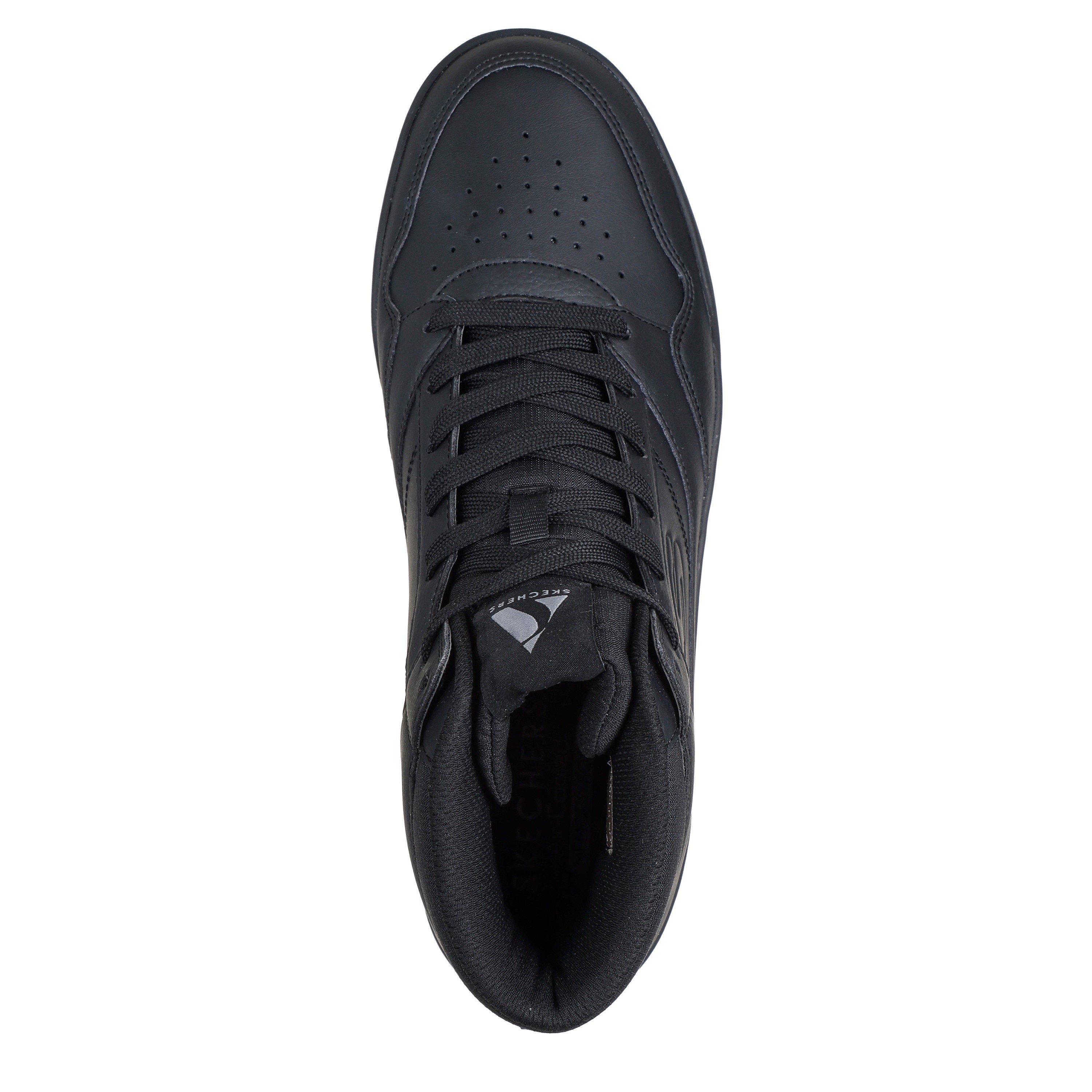 Schwarz/Schwarz - Skechers - Dualeather Overlay High Top Fashion High-Top Trainers Mens - 5