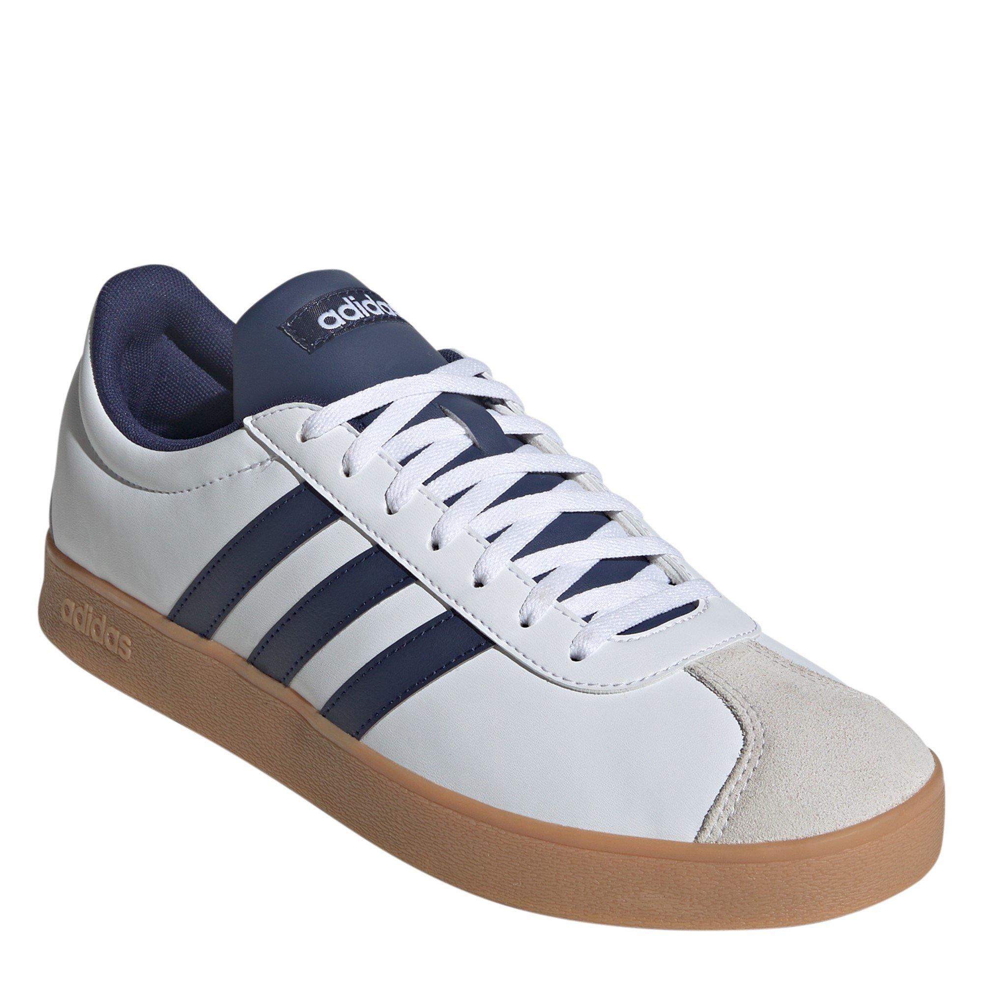Wht/Blue/Grey - adidas - VL Court Base Shoes - 3