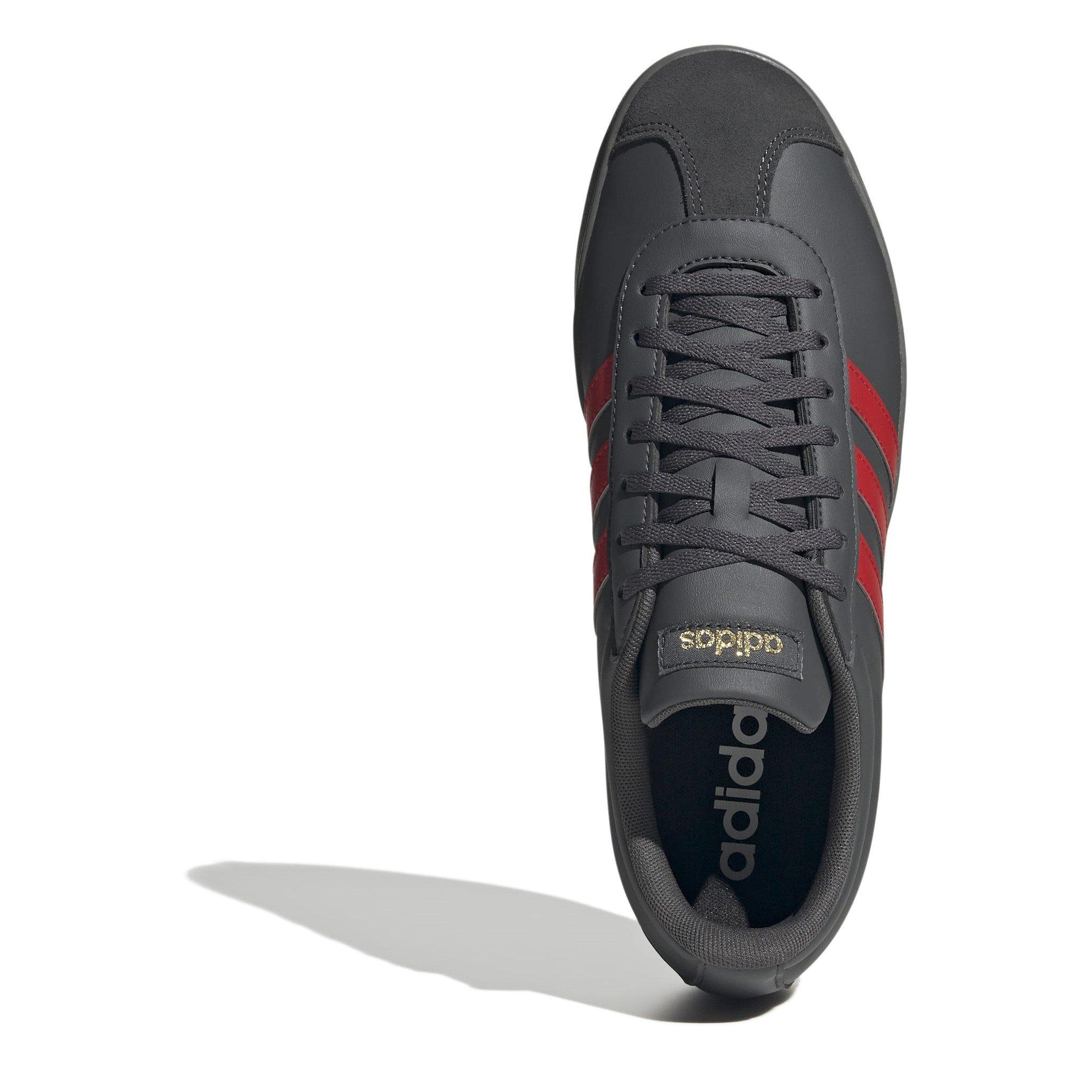 Grey/Scarlet - adidas - VL Court Base Shoes - 5