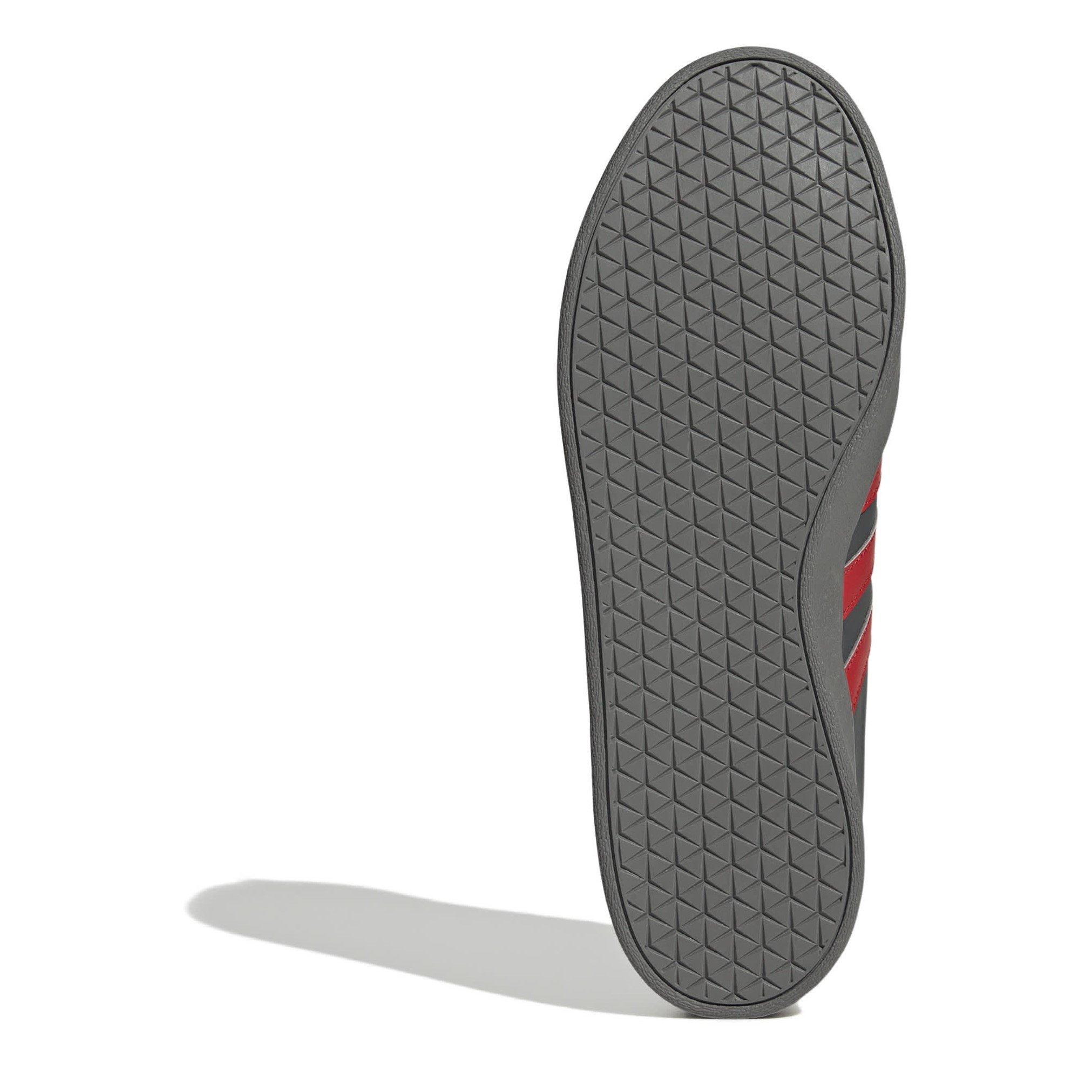 Grey/Scarlet - adidas - VL Court Base Shoes - 6