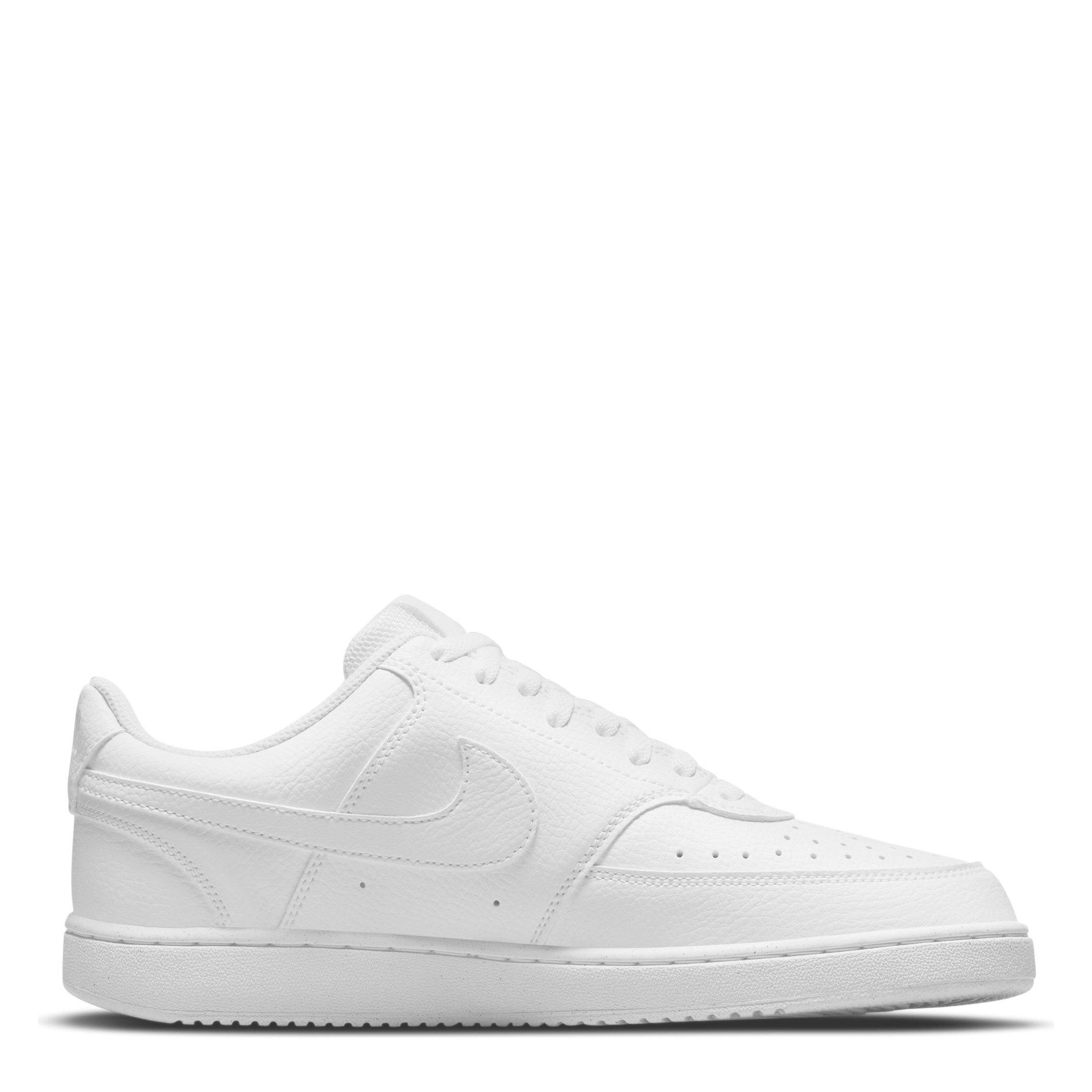 Nike Men's Court Vision Low Trainers - Triple White - 8 (42.5)