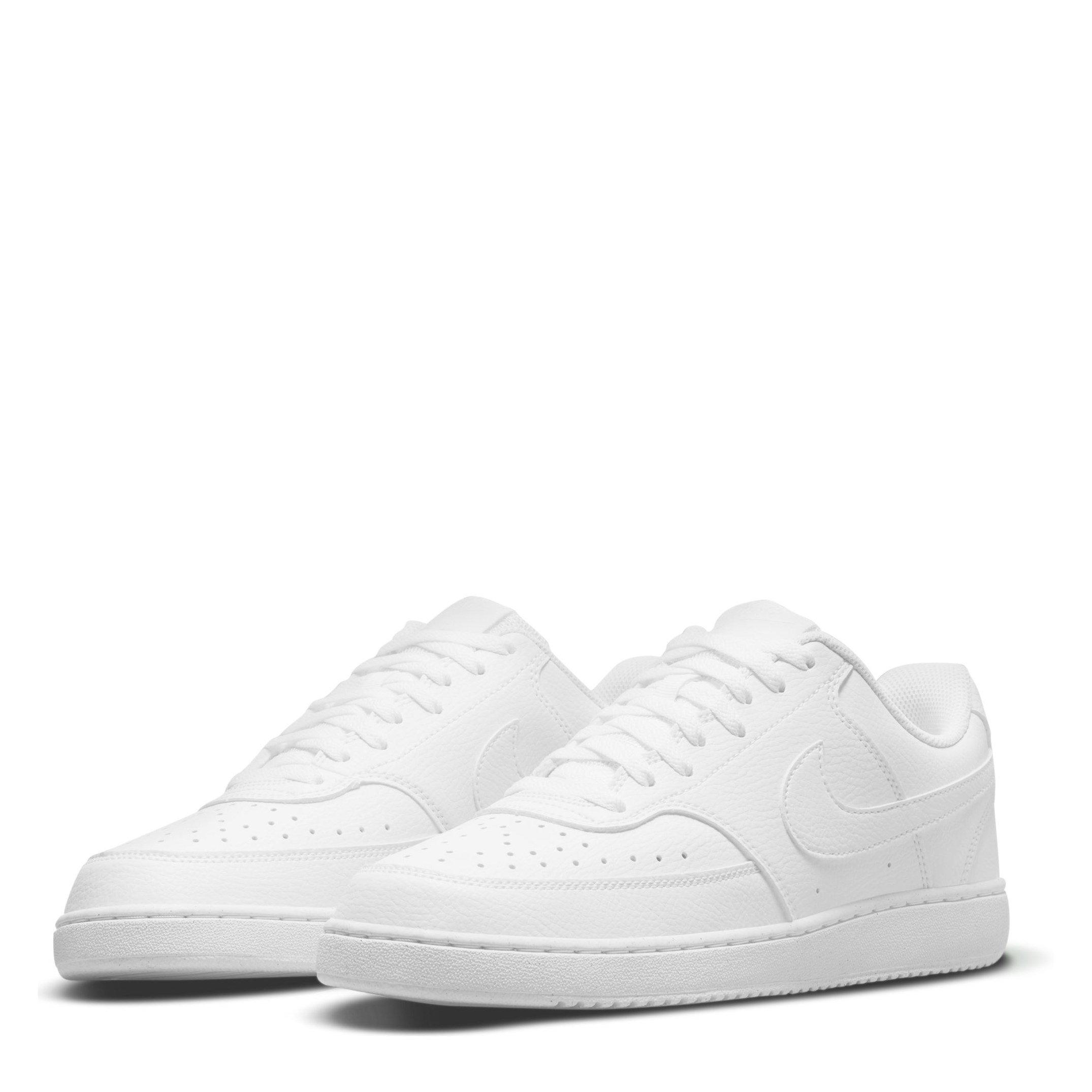 Triple White - Nike - Court Vision Low Trainers Mens - 3