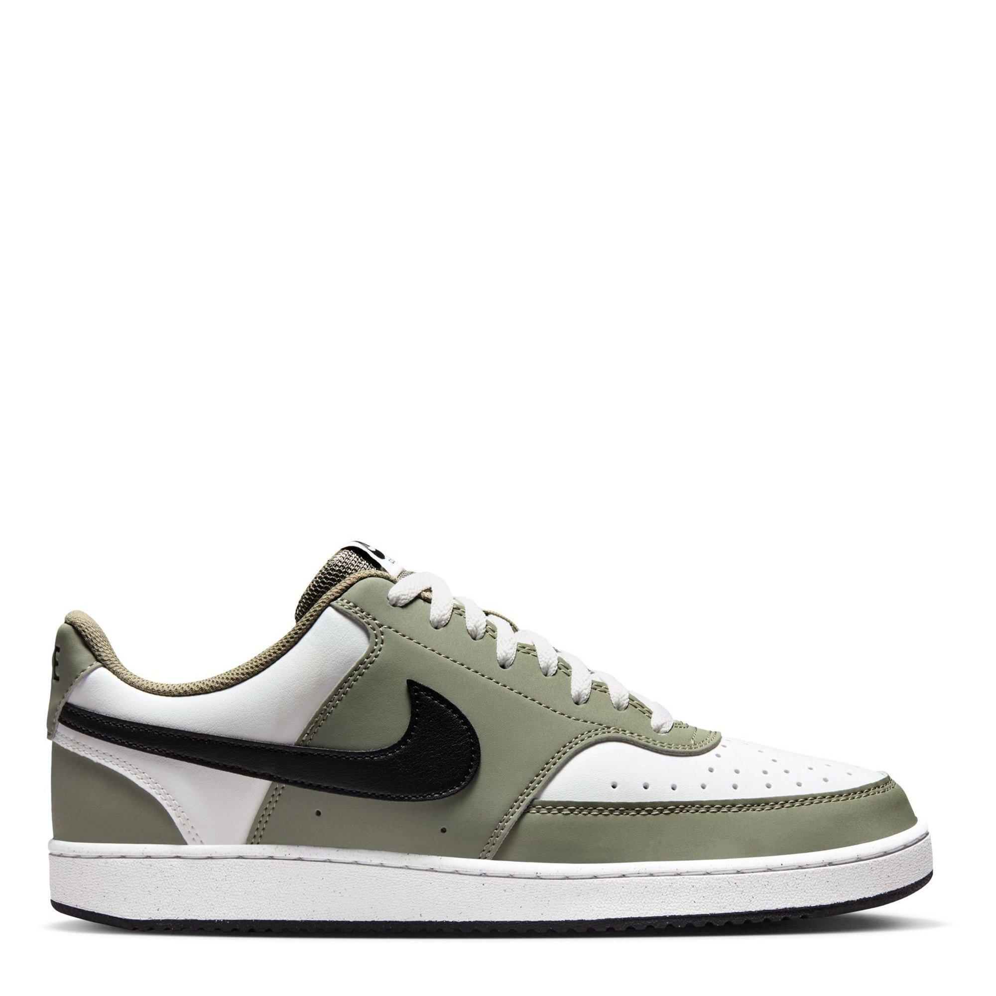 Nike Men's Court Vision Low Trainers - Sage/Blk/Wht - 9.5 (44.5)