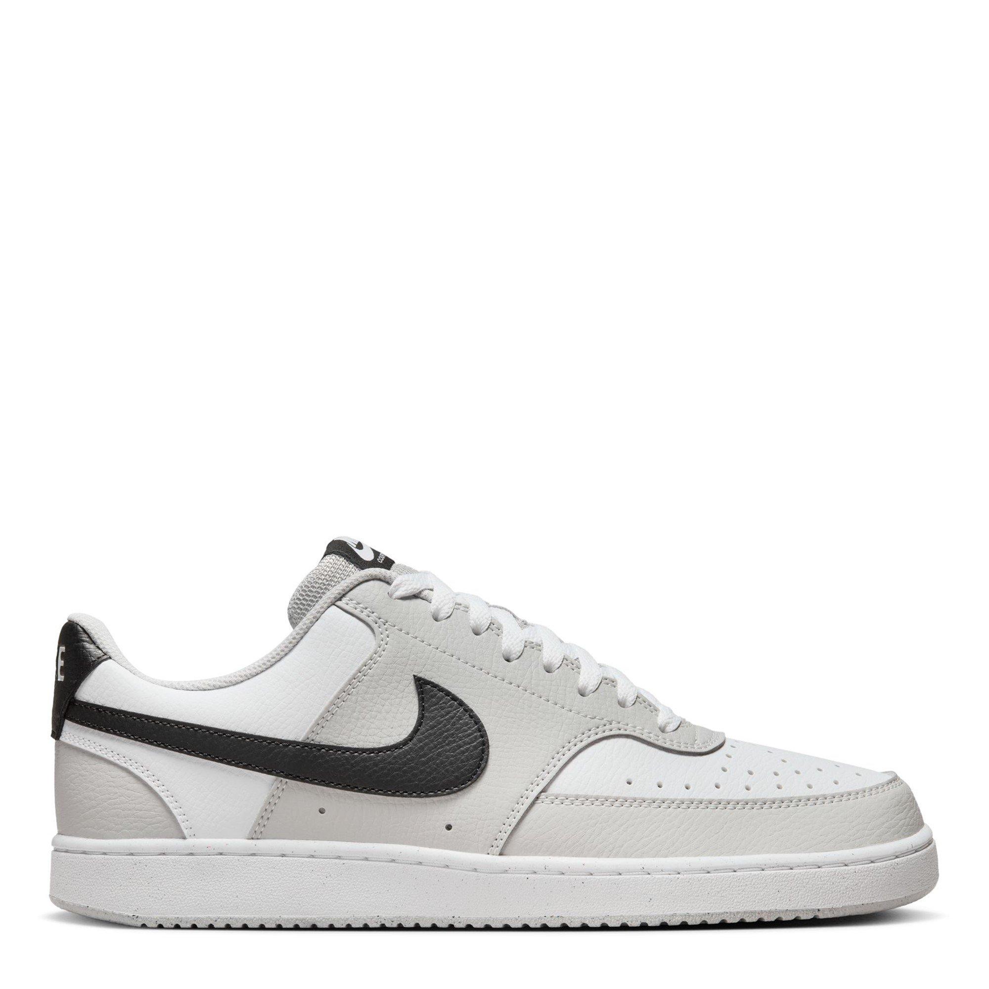 Nike Men's Court Vision Low Trainers - Grey/Black/Wht - 12 (47.5)