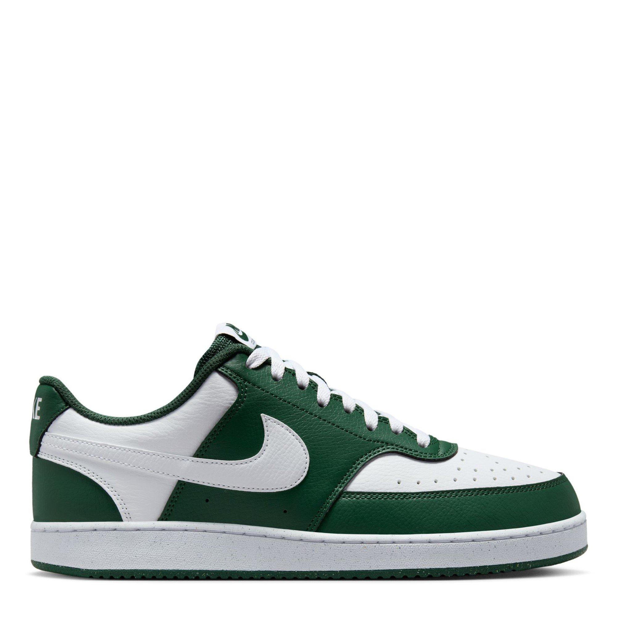 Nike Men's Court Vision Low Trainers - White/Green - 10 (45)