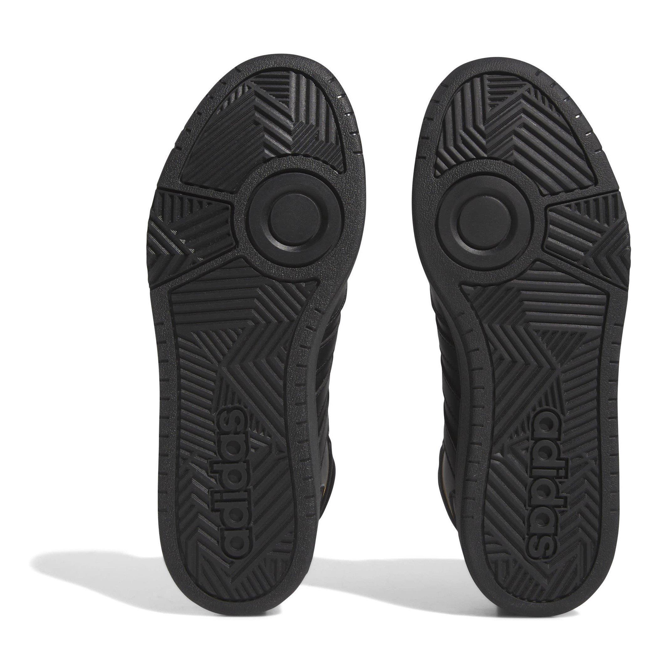 Black/Yellow - adidas - Hoops 3.0 Mid Lifestyle Basketball Classic Fur Lining Winterized Shoes Mens - 6