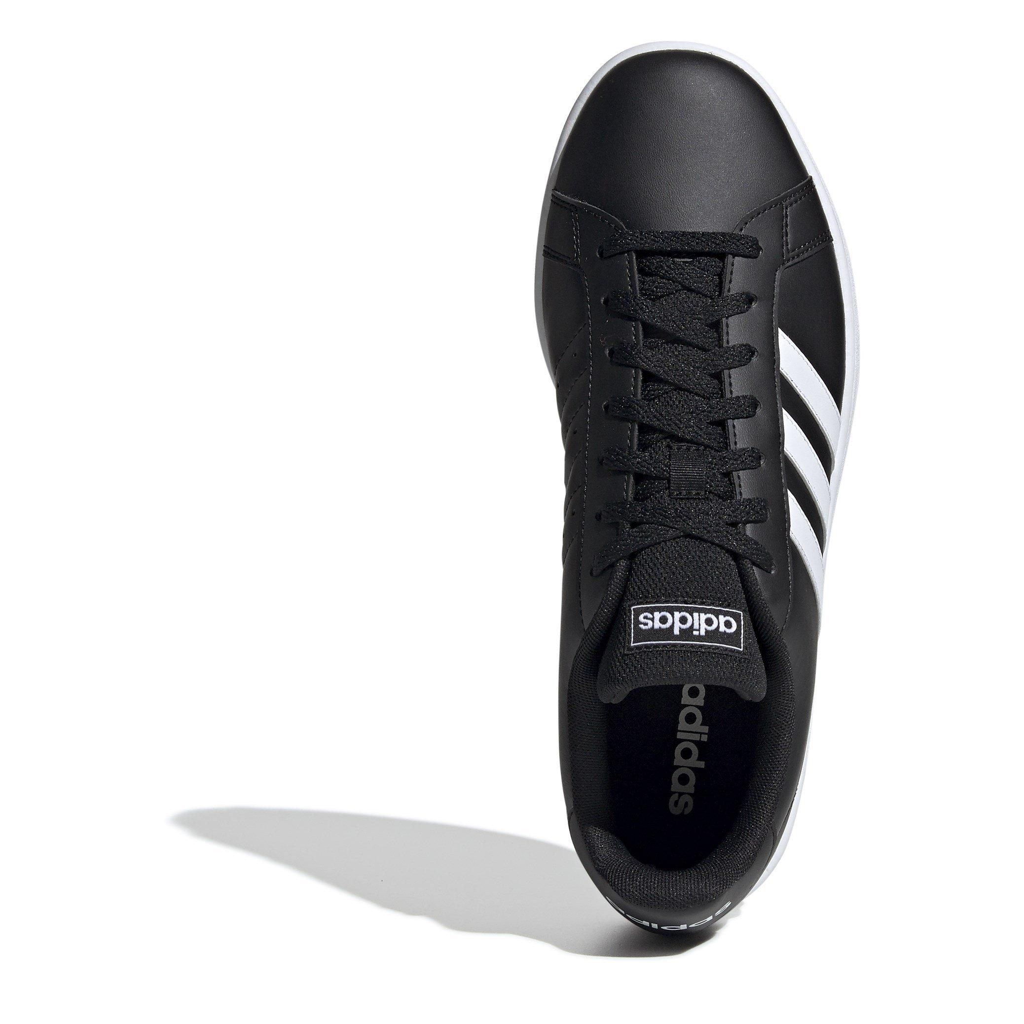  Blk/Wht/Wht - adidas - Grand Court Base Mens  Trainers - 5