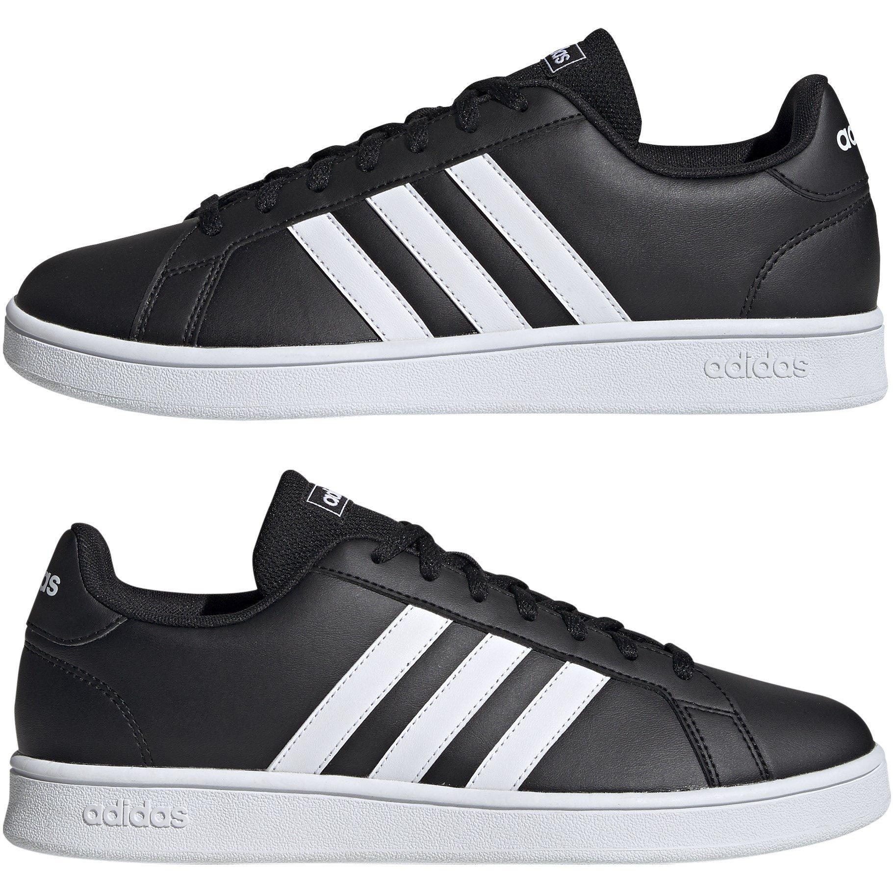  Blk/Wht/Wht - adidas - Grand Court Base Mens  Trainers - 10