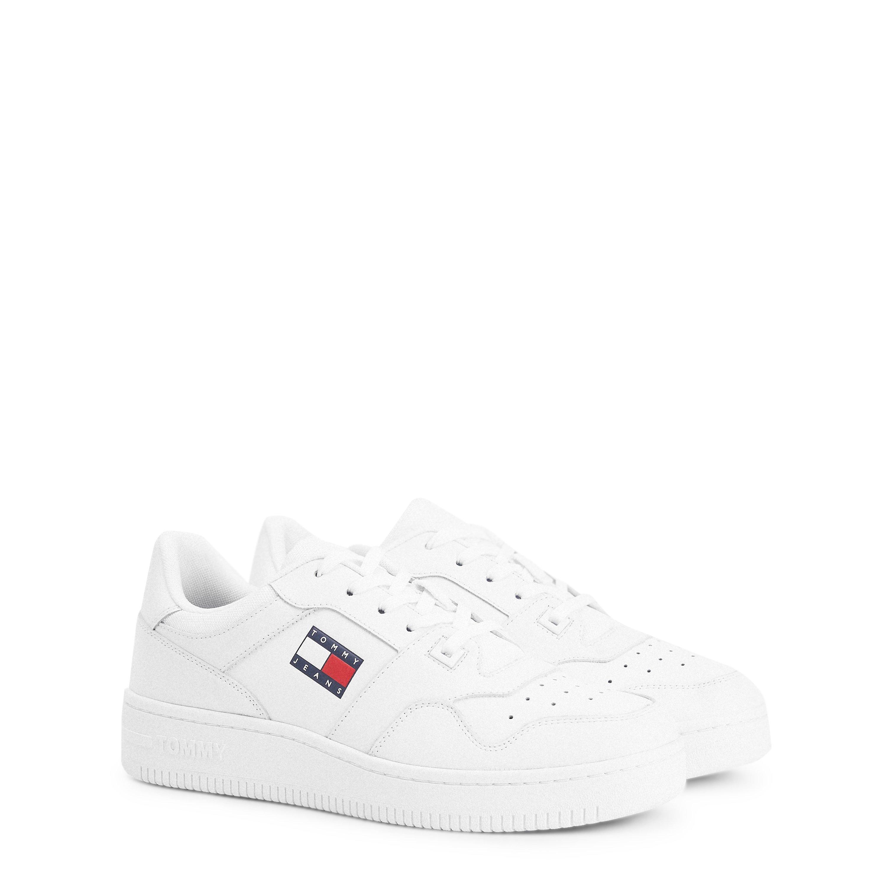Blanco YBR - Tommy Jeans - Retro Leather Basket Trainers - 3