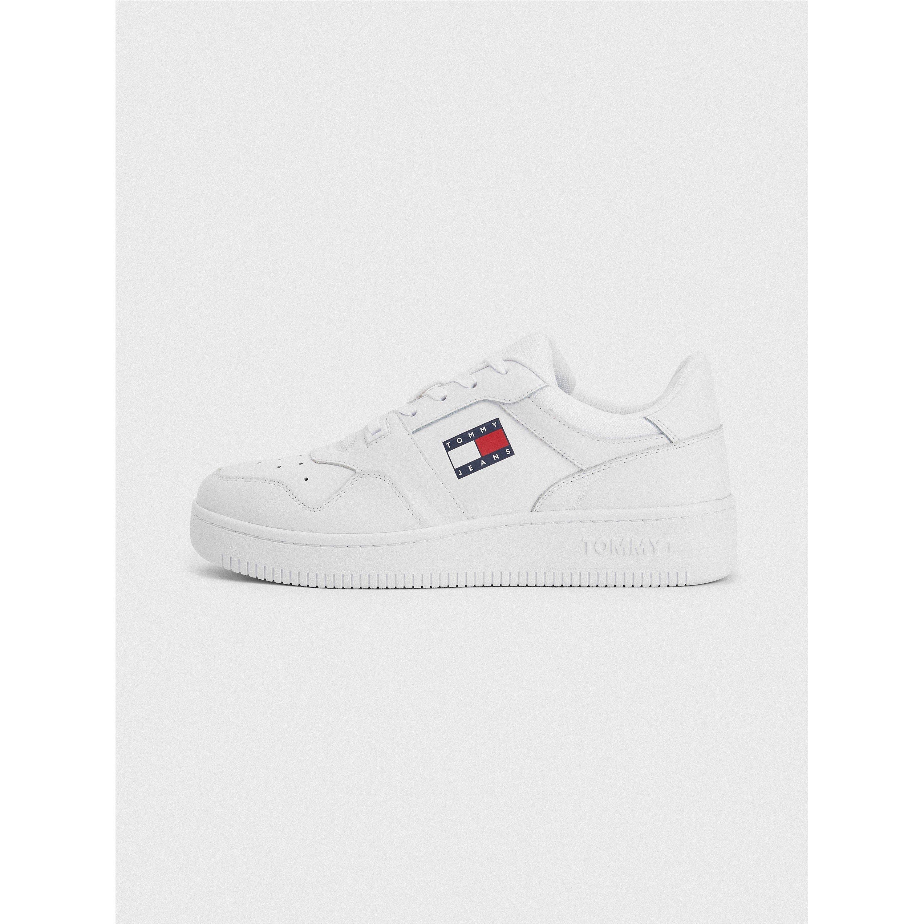 Blanco YBR - Tommy Jeans - Retro Leather Basket Trainers - 6