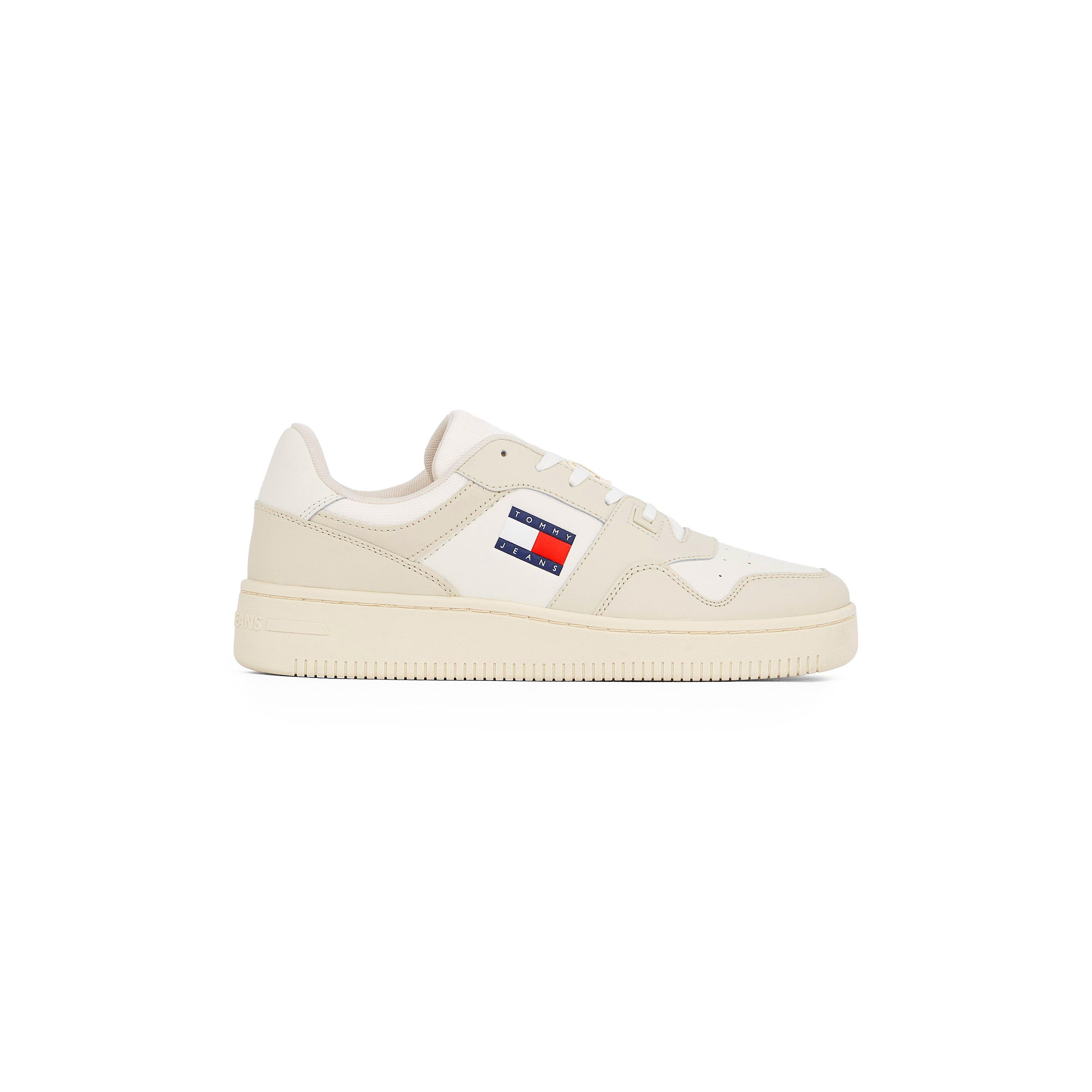 Tommy Jeans Men's Retro Leather Basket Trainers - Ivory/Off White - 9 (43)