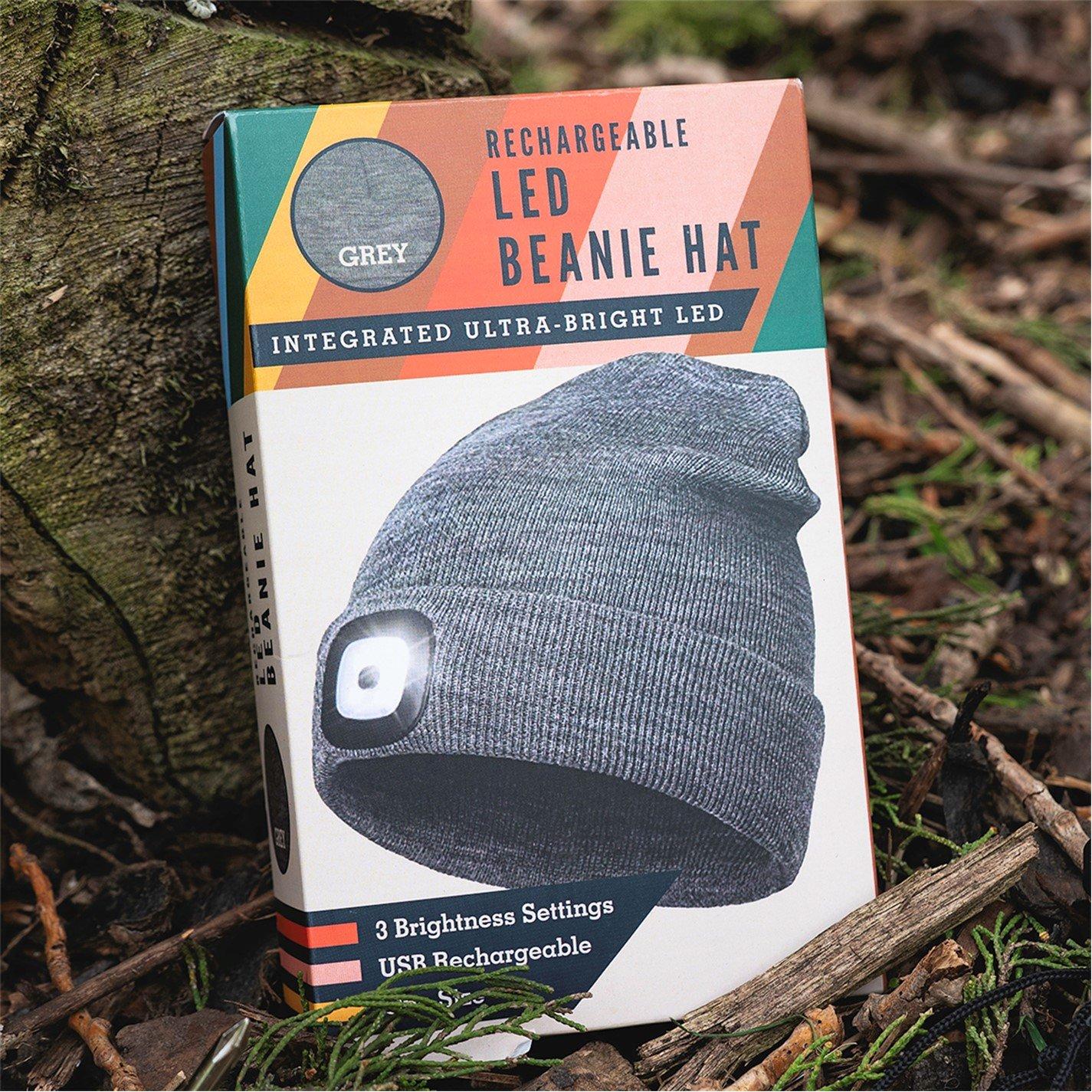 Grey - Fizz Creations - Wayfarer LED Beanie Hat - 1