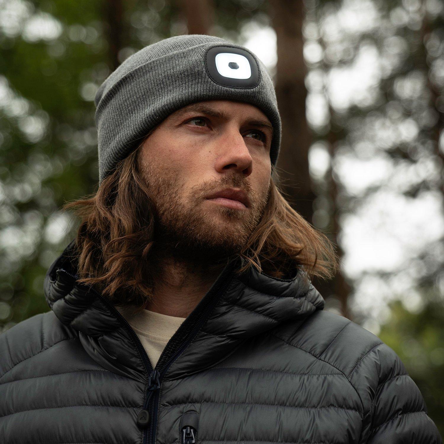 Grey - Fizz Creations - Wayfarer LED Beanie Hat - 3