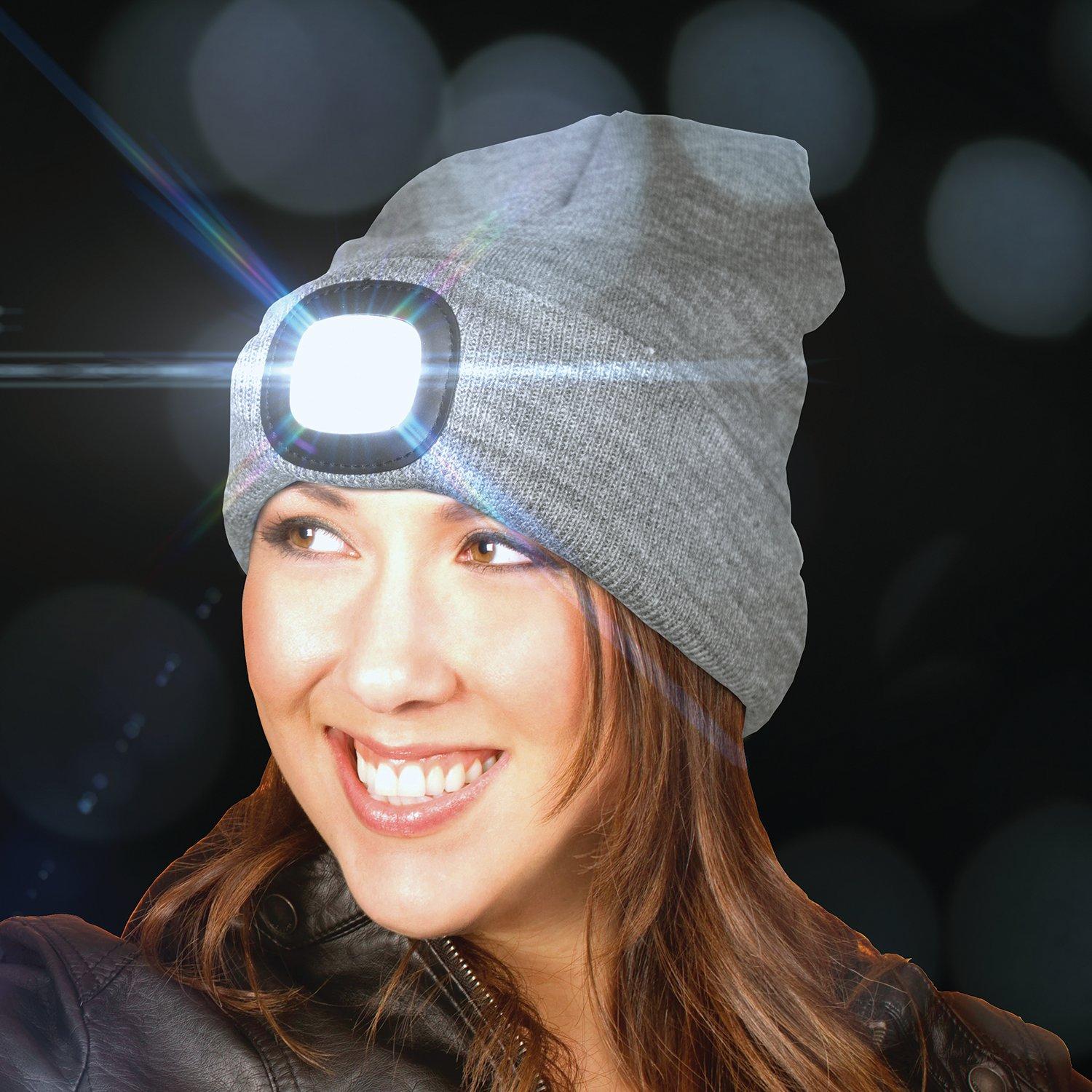 Grey - Fizz Creations - Wayfarer LED Beanie Hat - 5