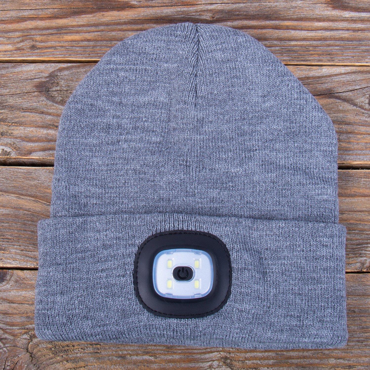 Grey - Fizz Creations - Wayfarer LED Beanie Hat - 6
