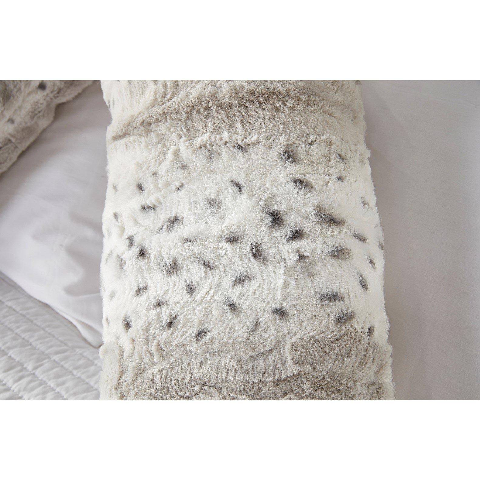 Grey - Downland - Snow Leopard V Shape Pillow - 3