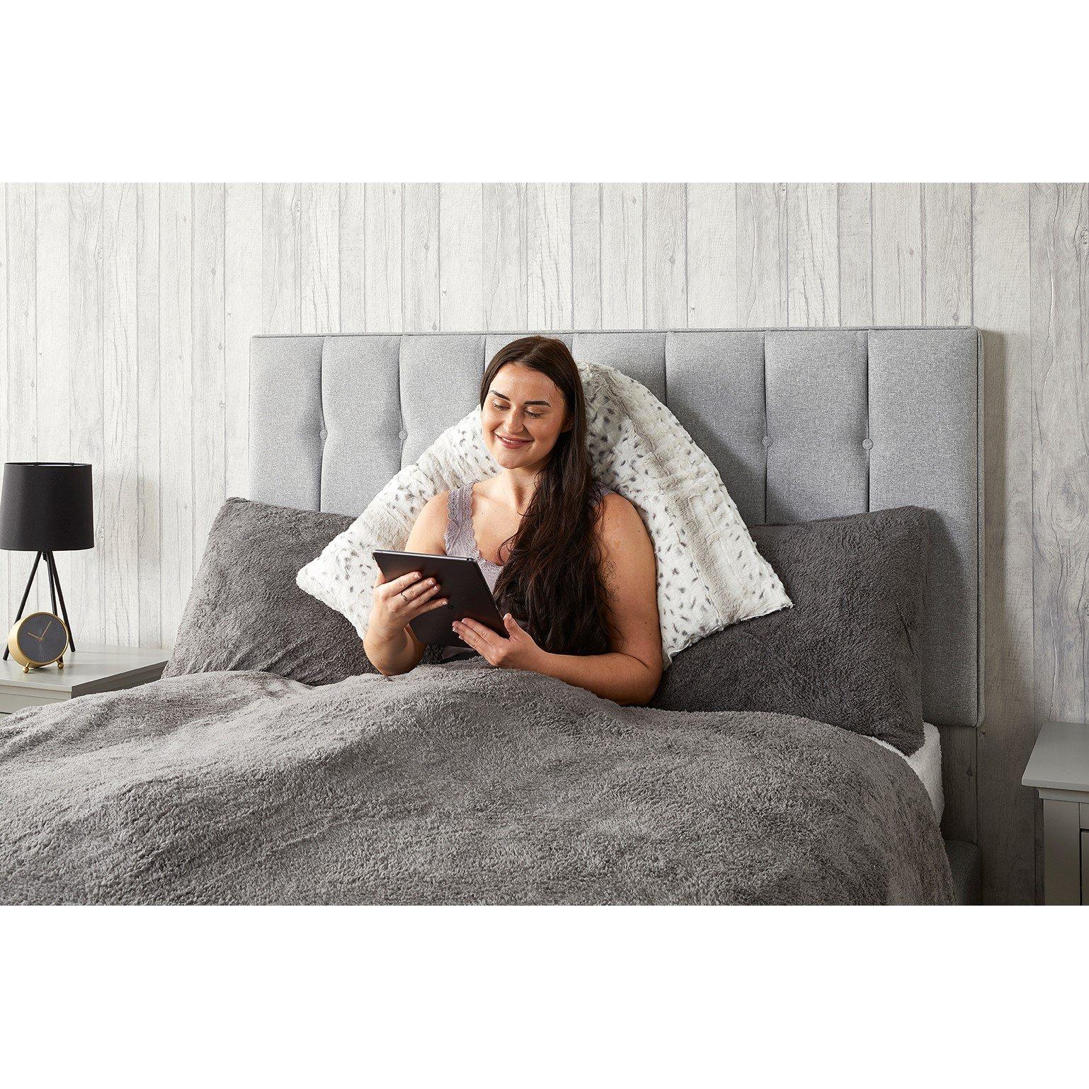 Grey - Downland - Snow Leopard V Shape Pillow - 4