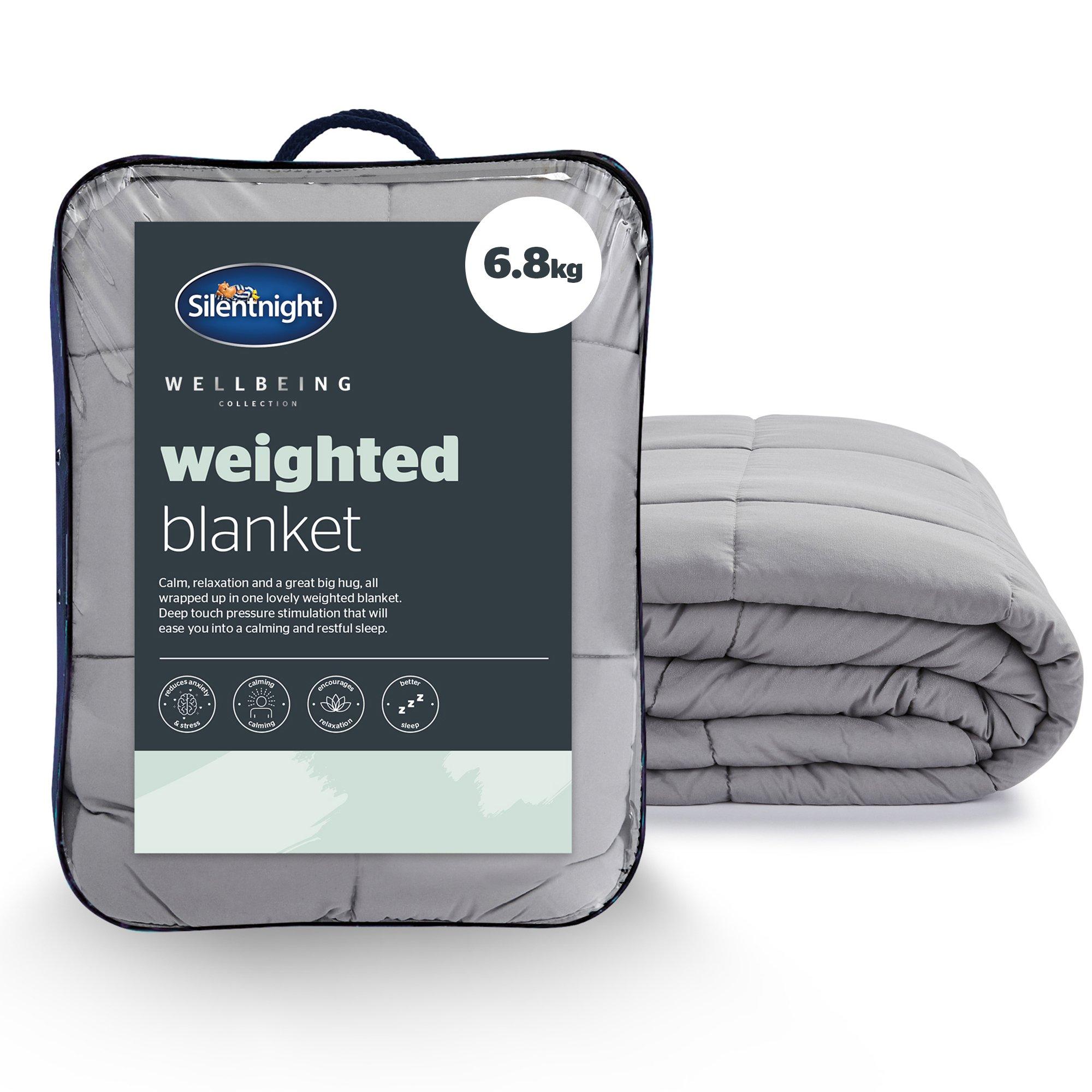 Grey - Silentnight - Silentnight Wellbeing Adult 6.8KG Weighted Blanket - 1