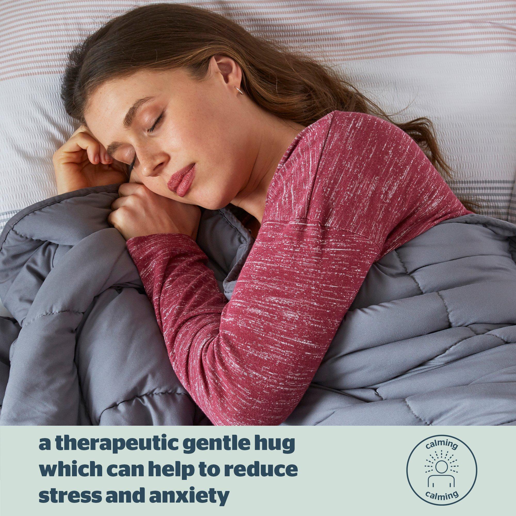 Grey - Silentnight - Silentnight Wellbeing Adult 6.8KG Weighted Blanket - 2