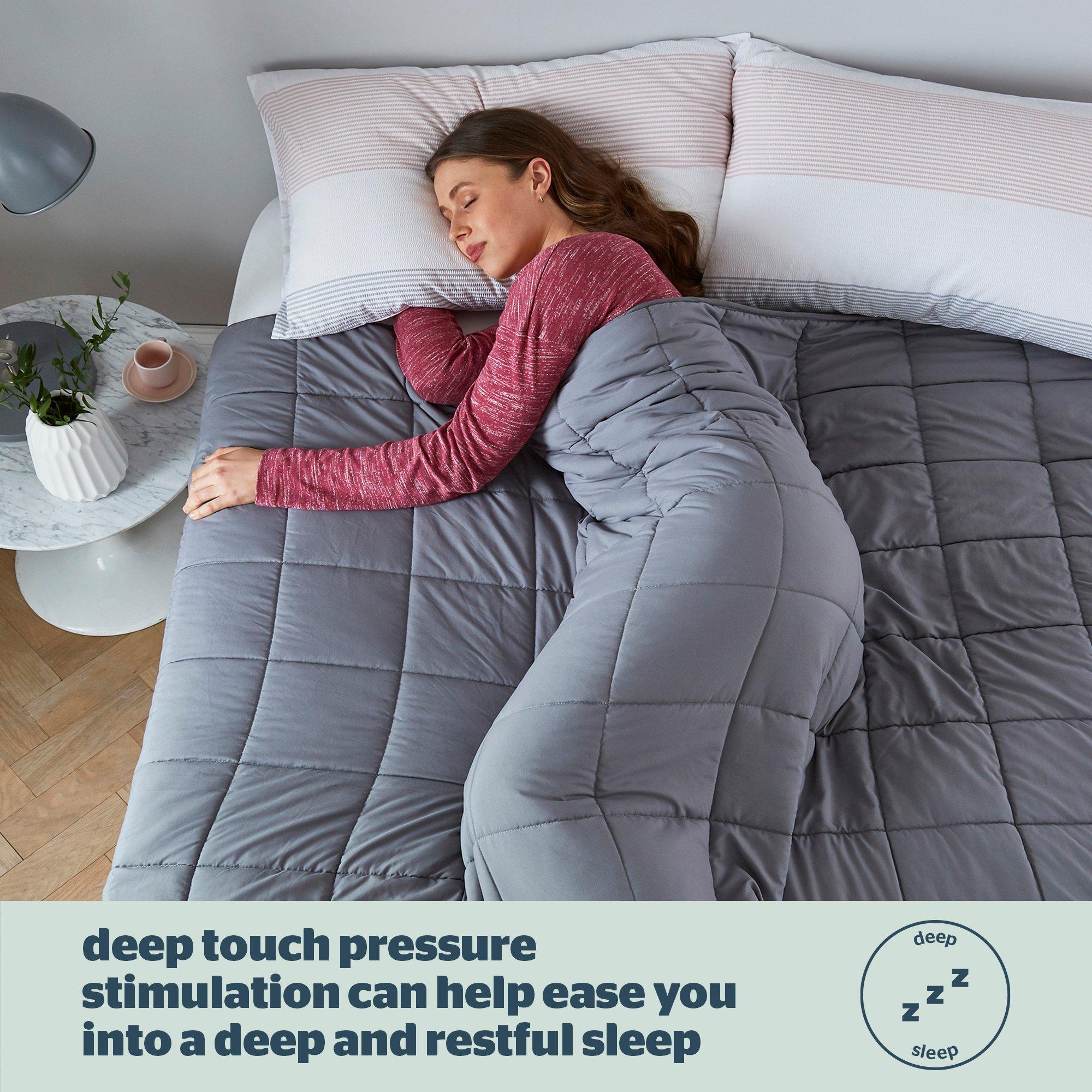Grey - Silentnight - Silentnight Wellbeing Adult 6.8KG Weighted Blanket - 3
