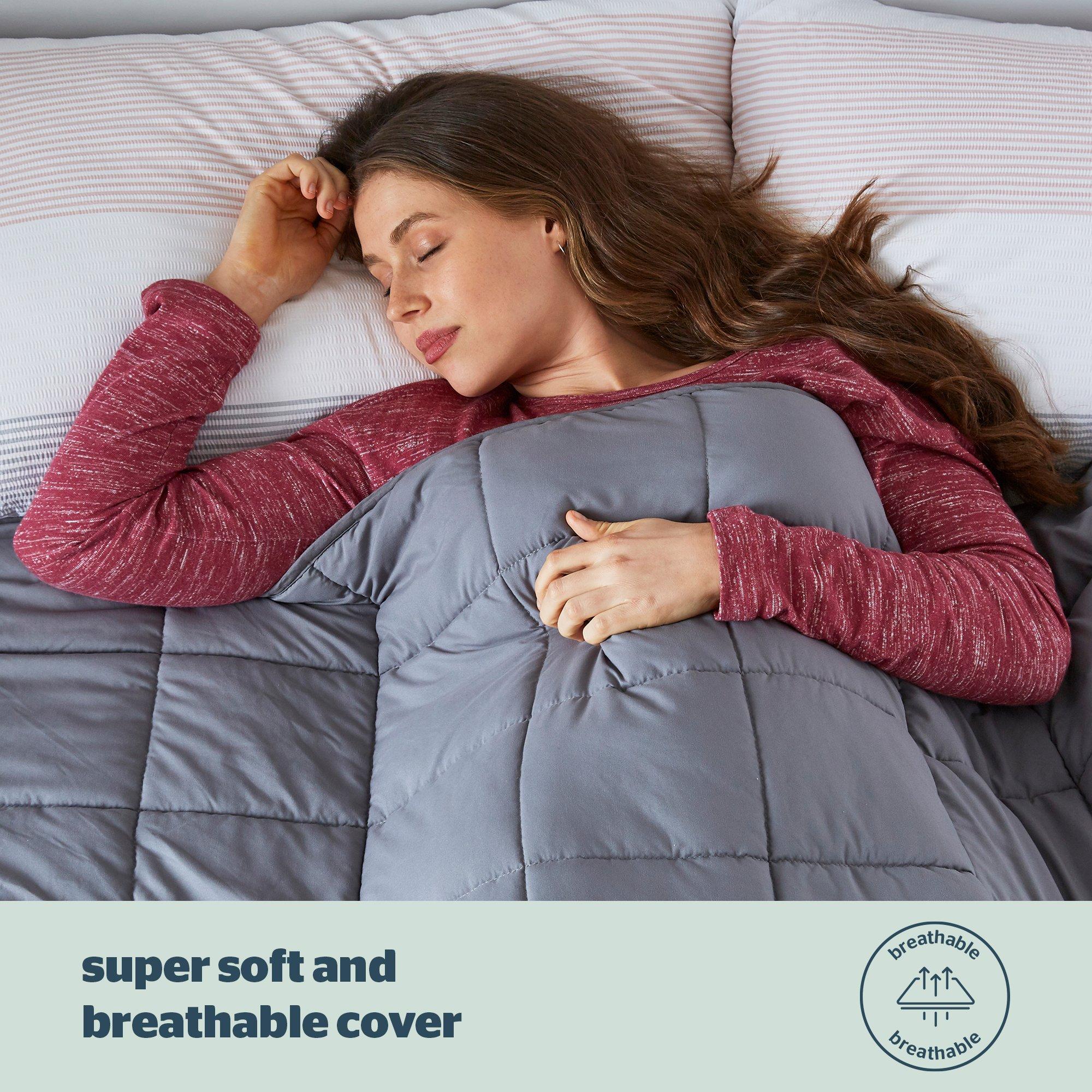 Grey - Silentnight - Silentnight Wellbeing Adult 6.8KG Weighted Blanket - 4