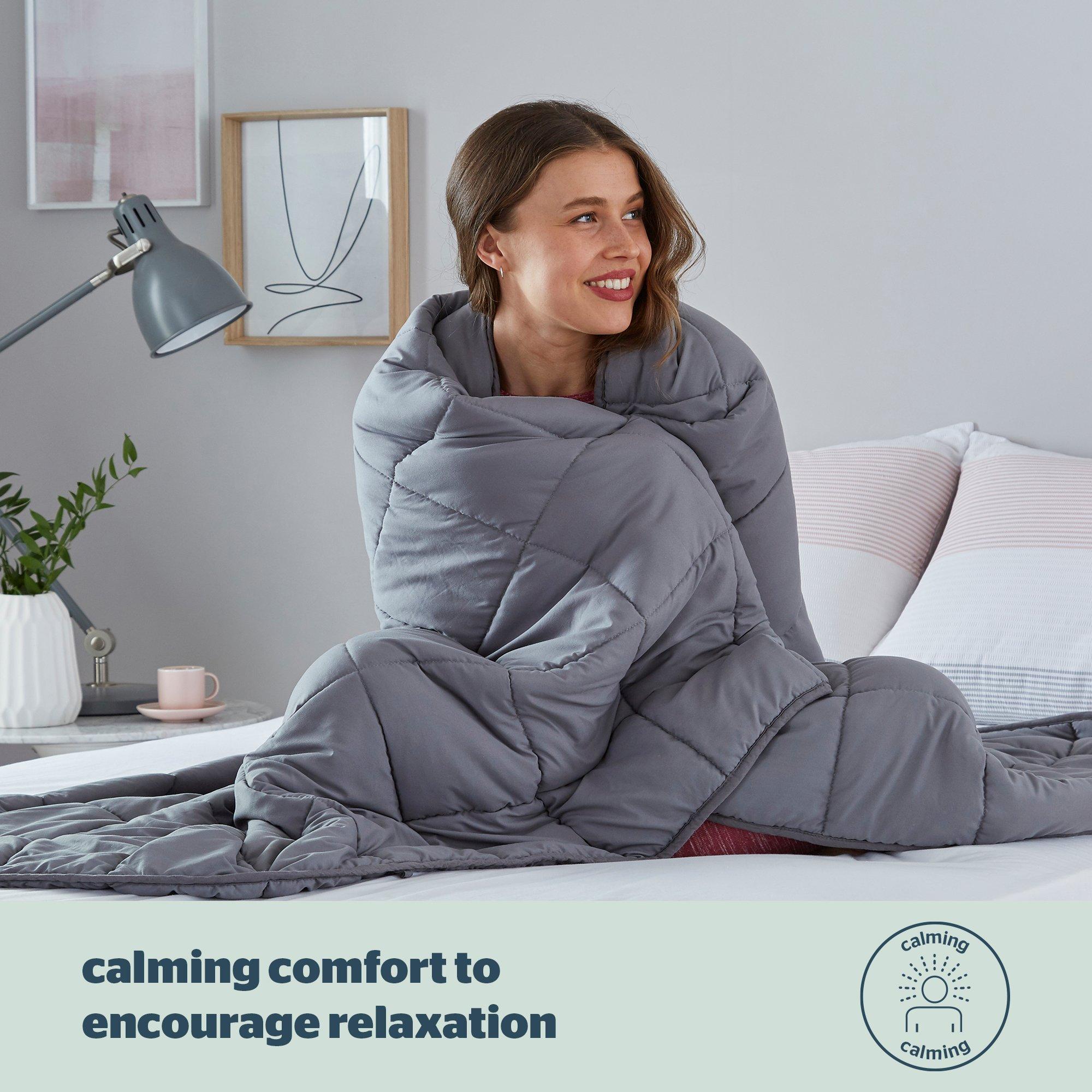 Grey - Silentnight - Silentnight Wellbeing Adult 6.8KG Weighted Blanket - 5
