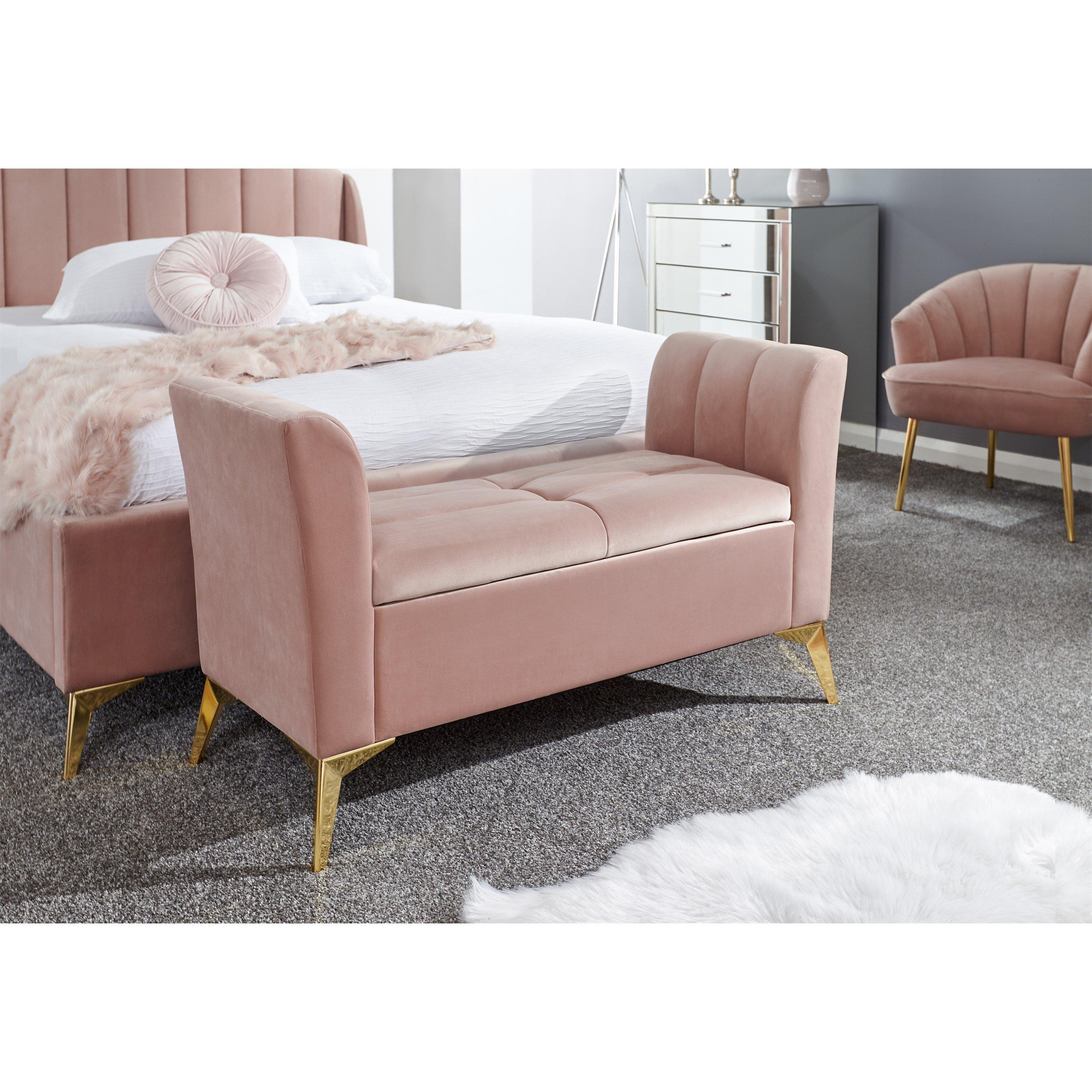 Gfw  Pettine Ottoman Storage Bench - Blush Pink