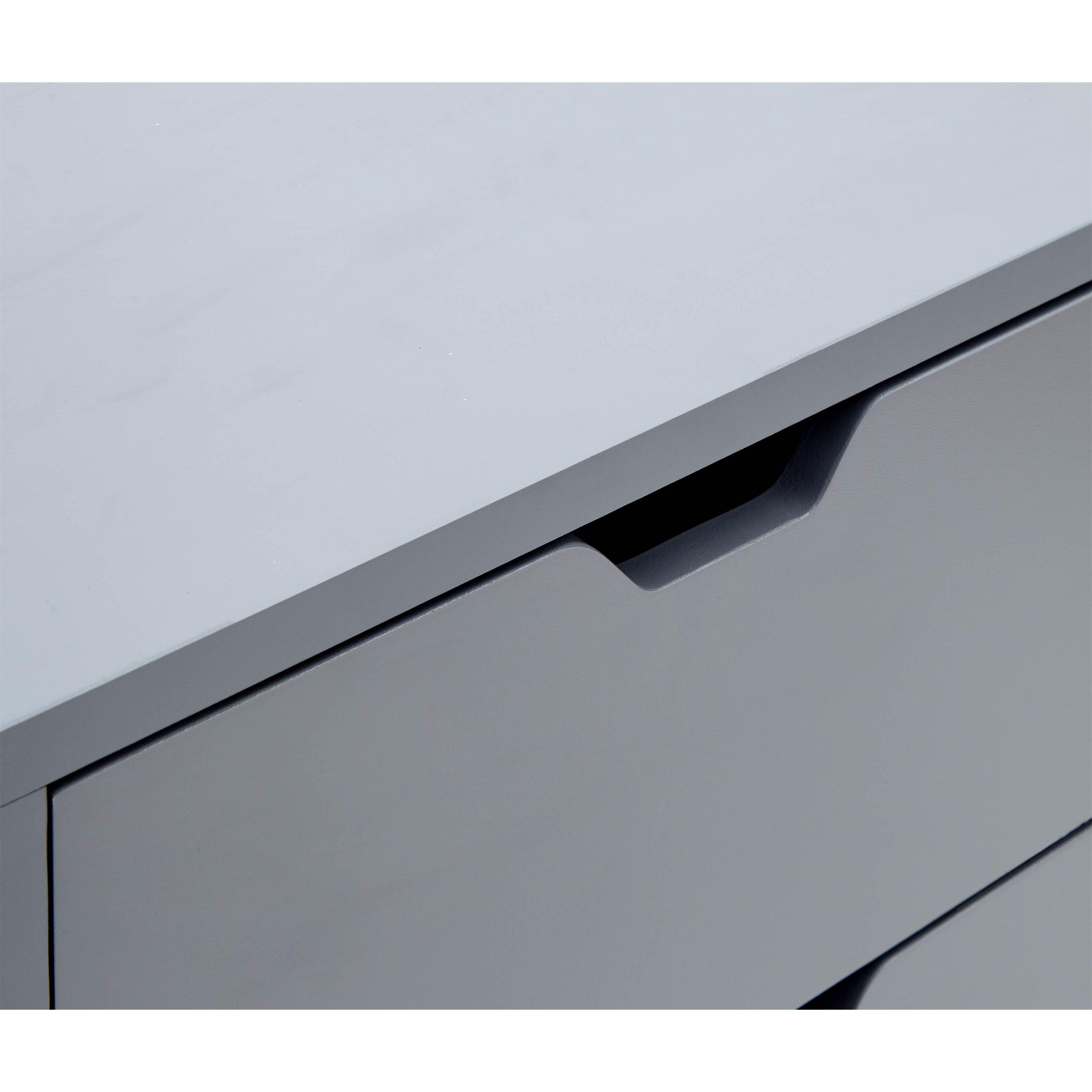 Dark Grey - GFW - Nyborg Pair Of 2 Drawer Bedsides - 4