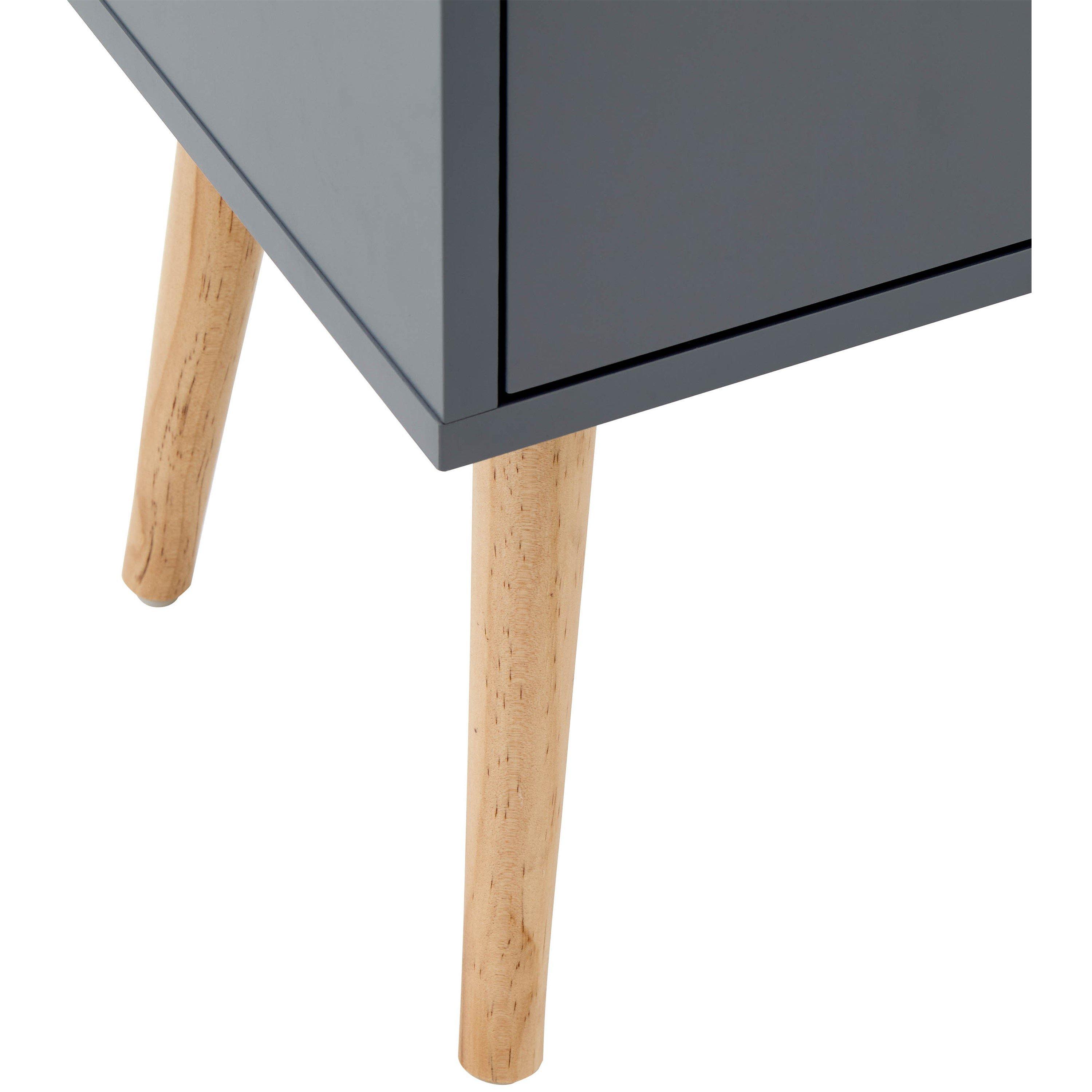 Dark Grey - GFW - Nyborg Pair Of 2 Drawer Bedsides - 6