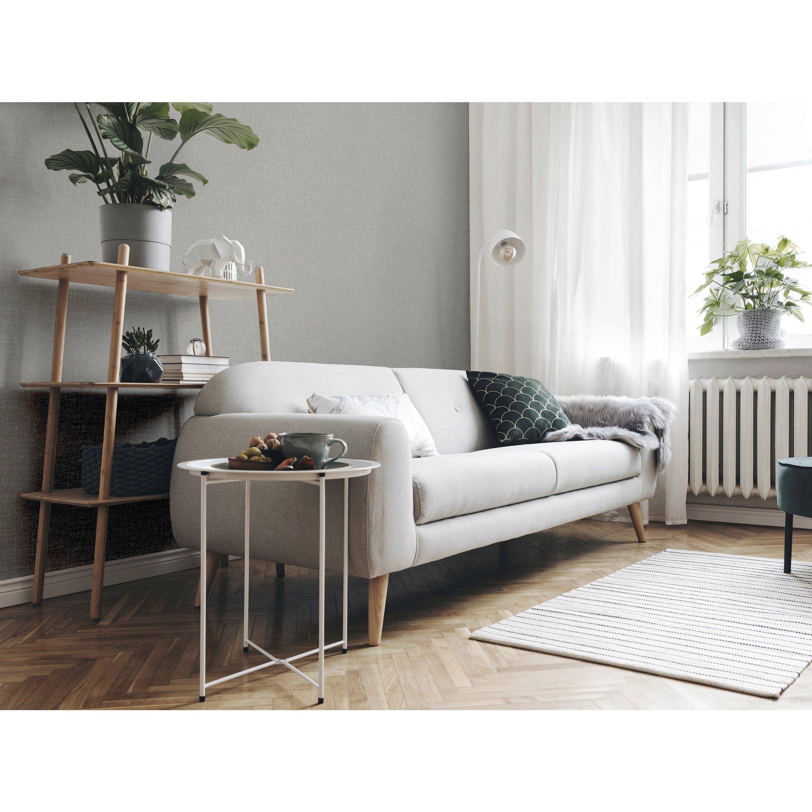 Light Grey - Arthouse - Linen Texture Light Grey - 7